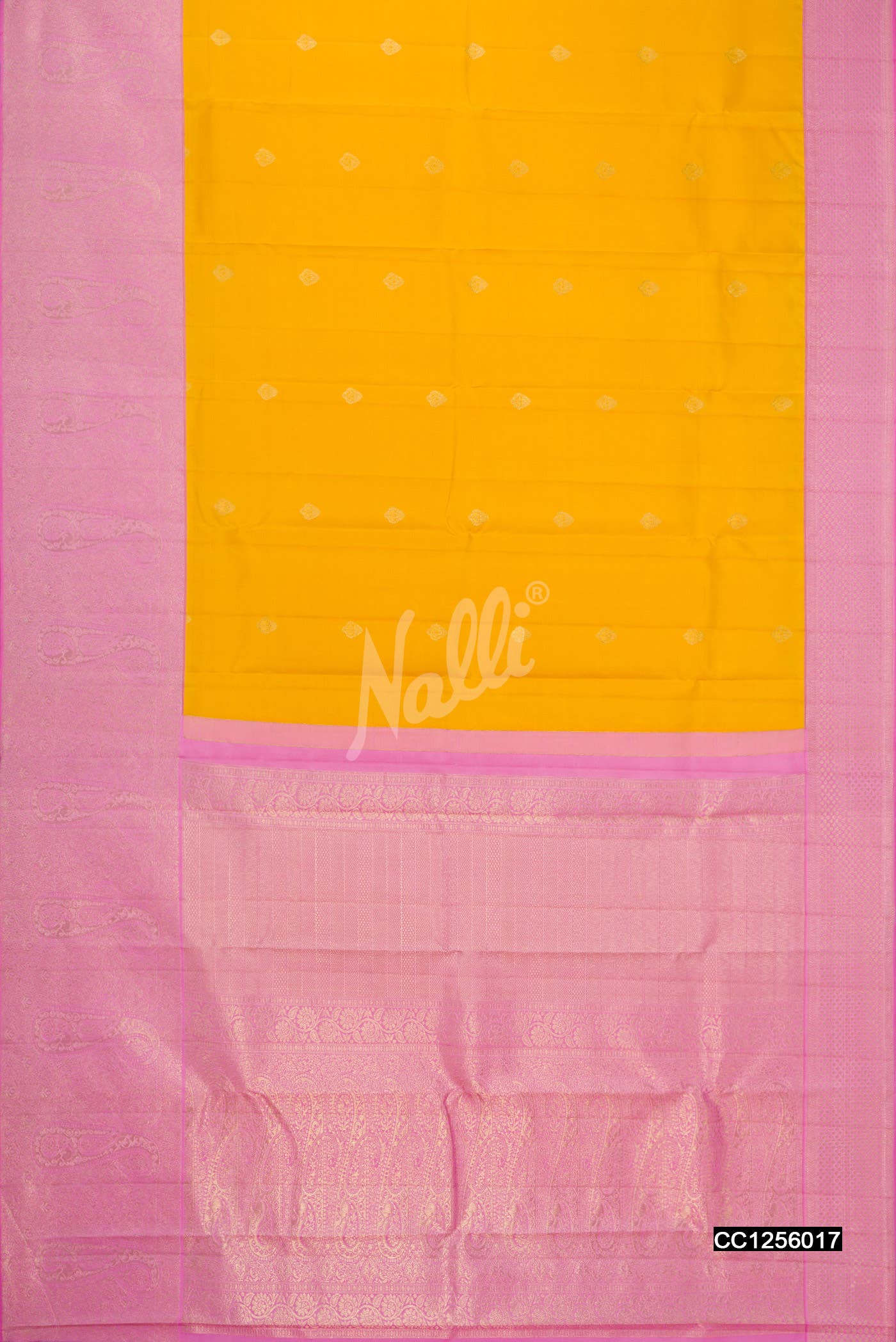 Yellow Kanchipuram Silk Saree