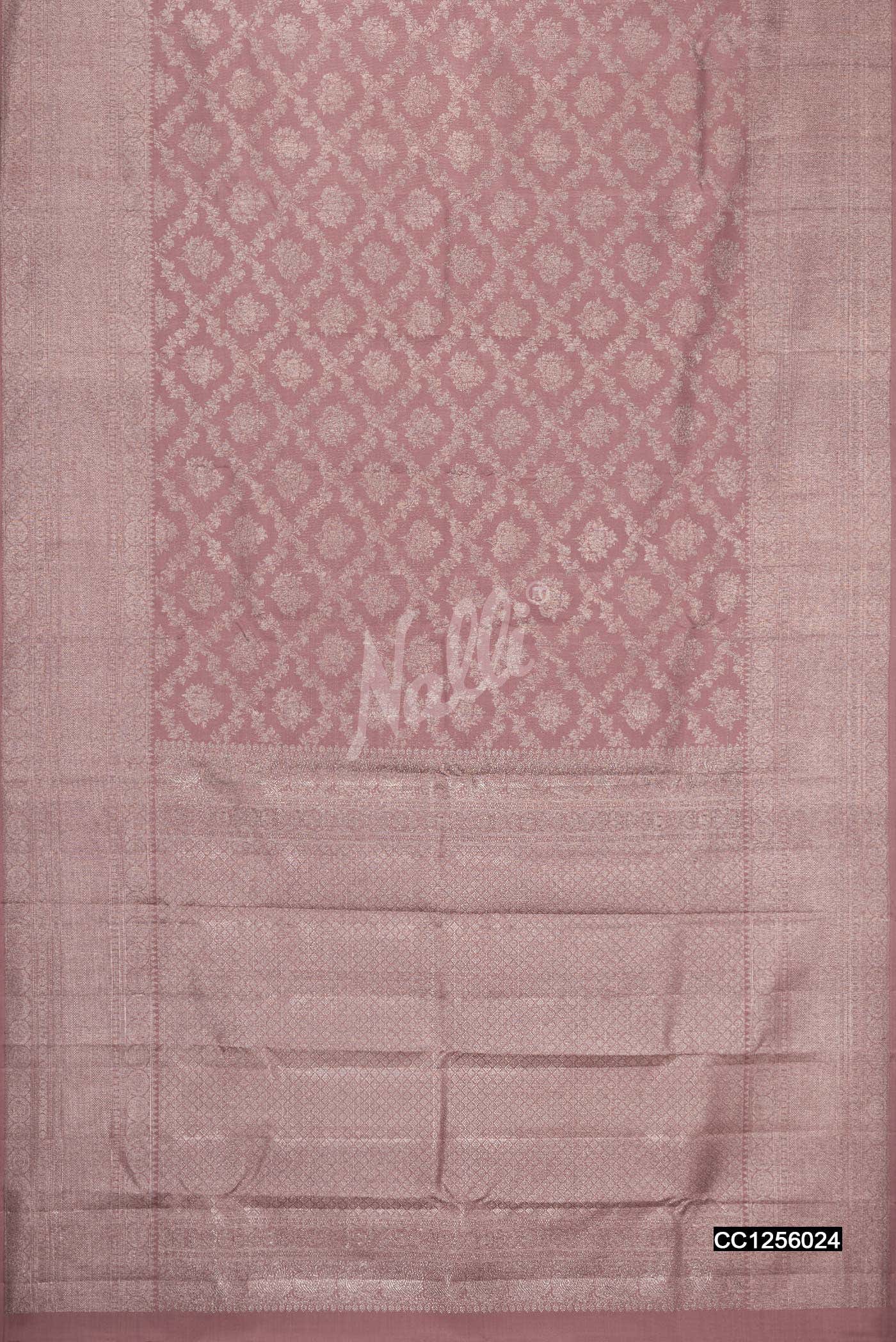 Rose Gold Kanchipuram Silk Saree