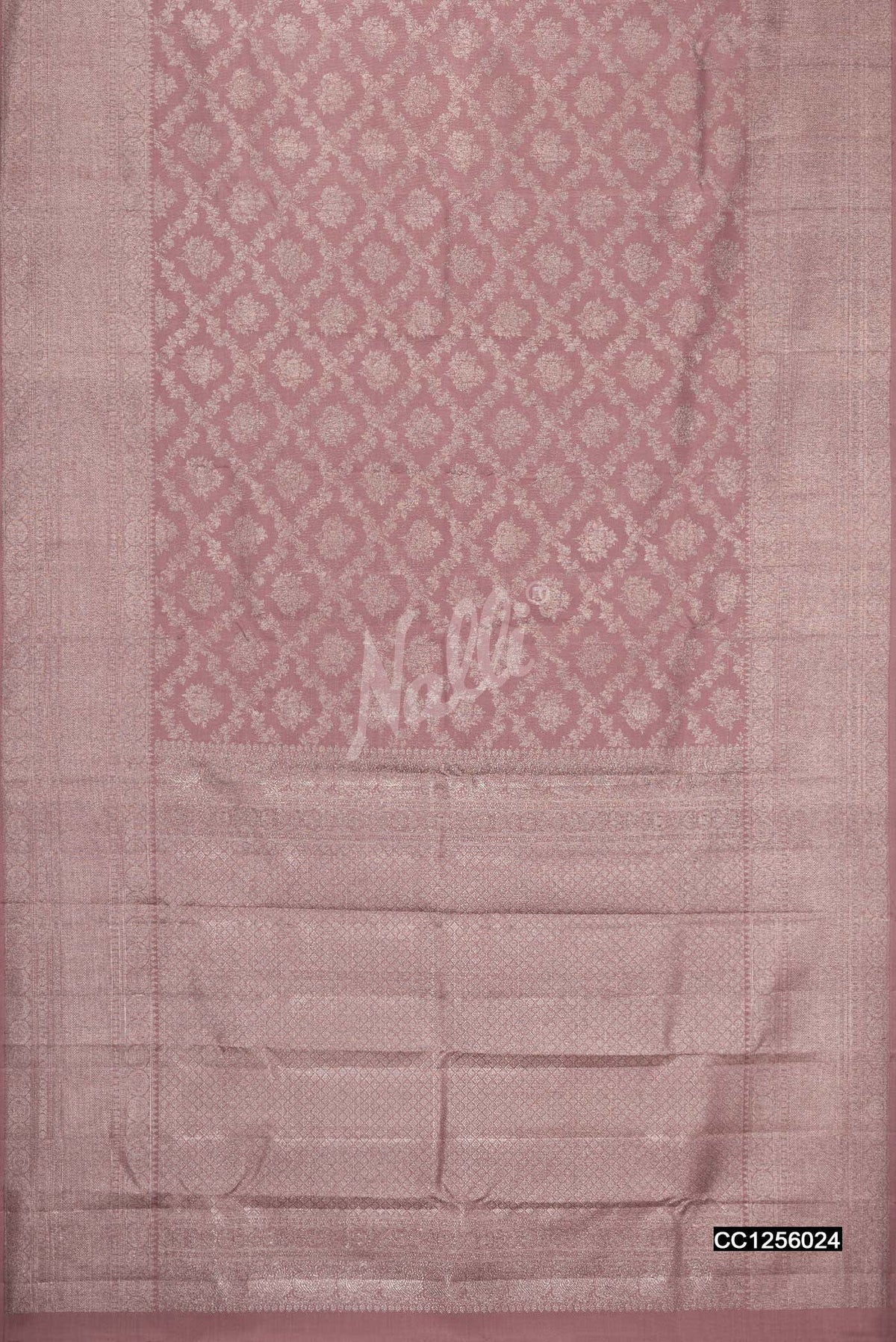 Rose Gold Kanchipuram Silk Saree