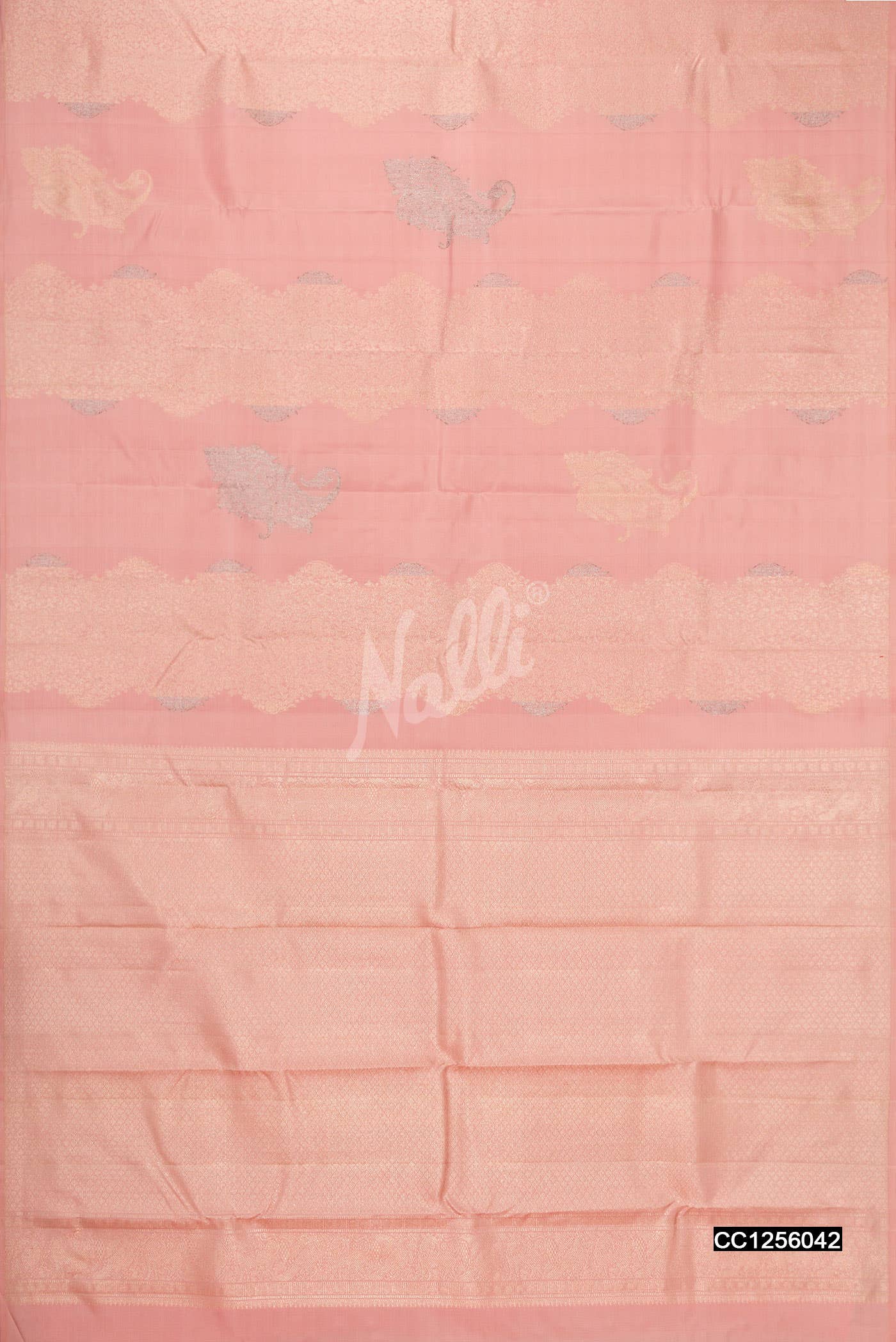 Peach Kanchipuram Silk Saree