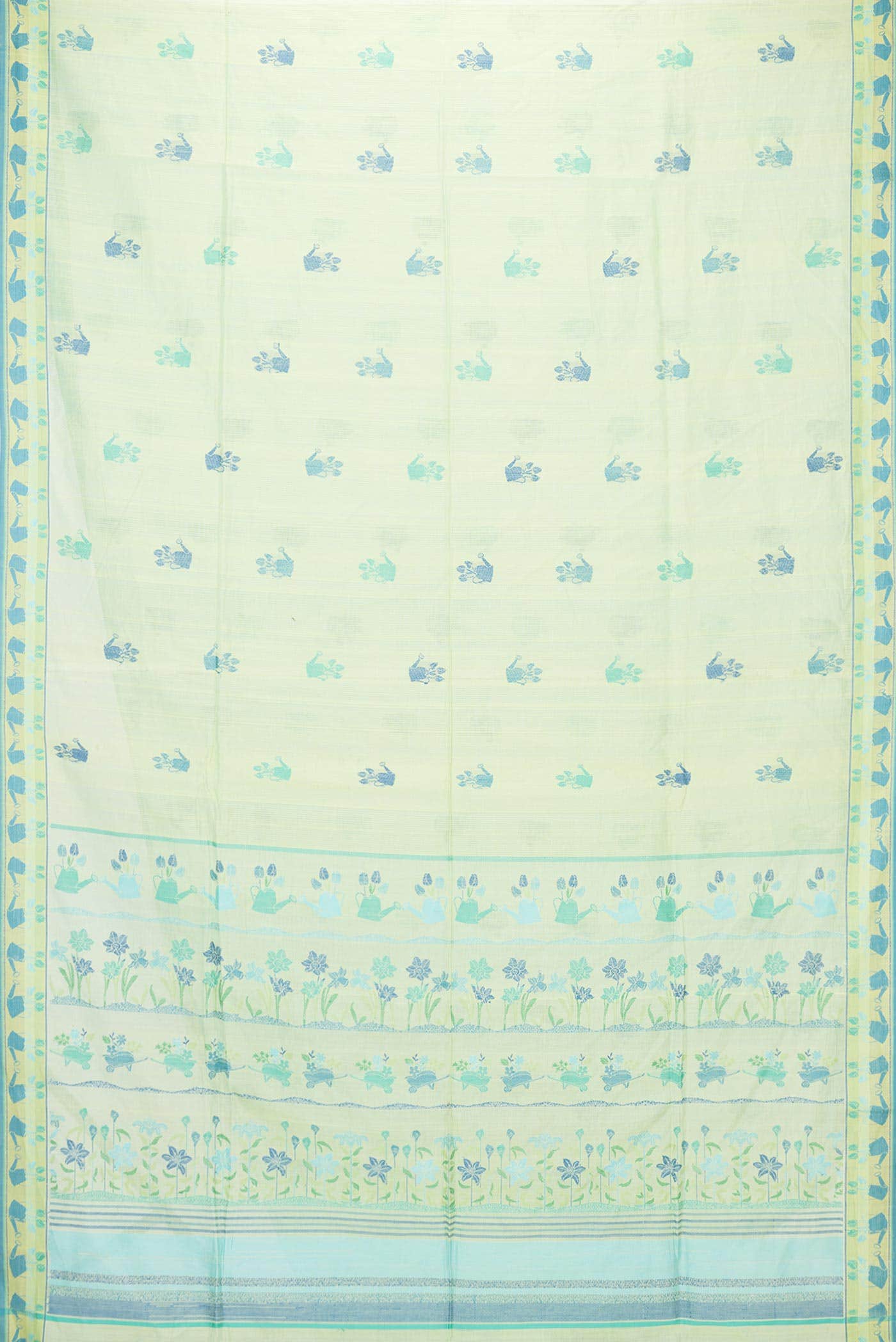Green Dual Tone Chanderi Silk Saree