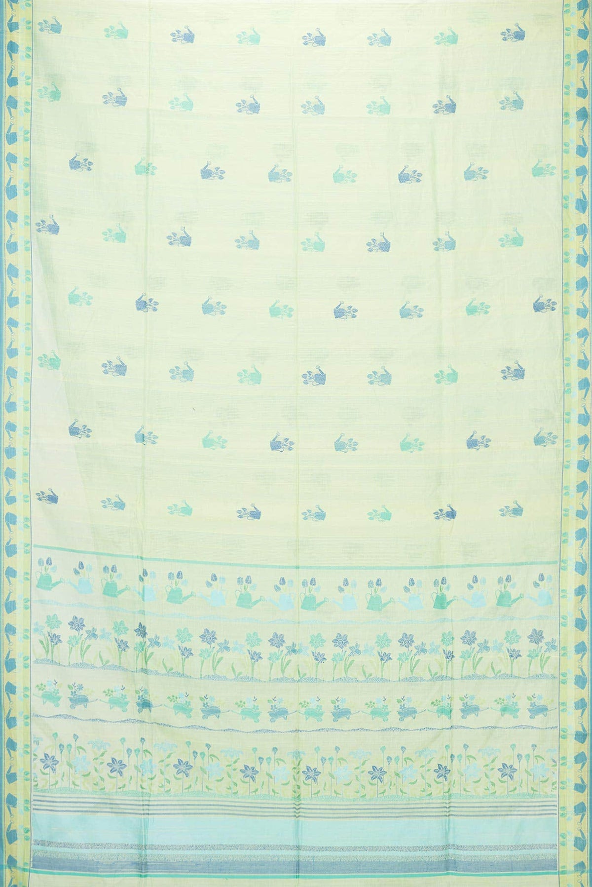 Green Dual Tone Chanderi Silk Saree