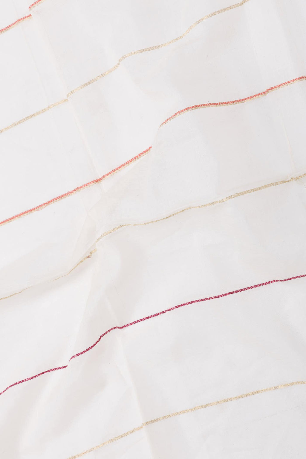Off White Dual Tone Chanderi Silk Saree