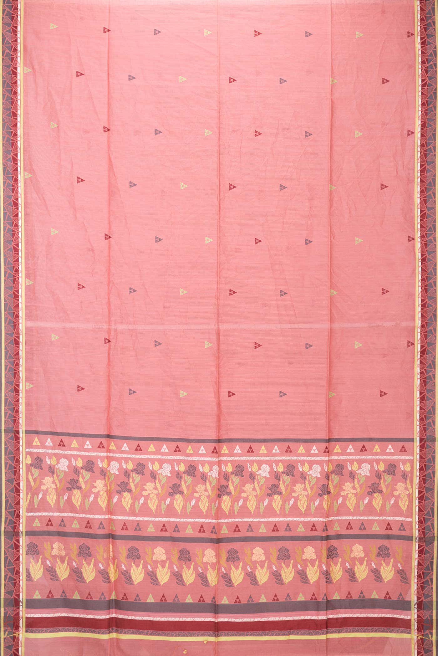 Pink Dual Tone Chanderi Silk Saree