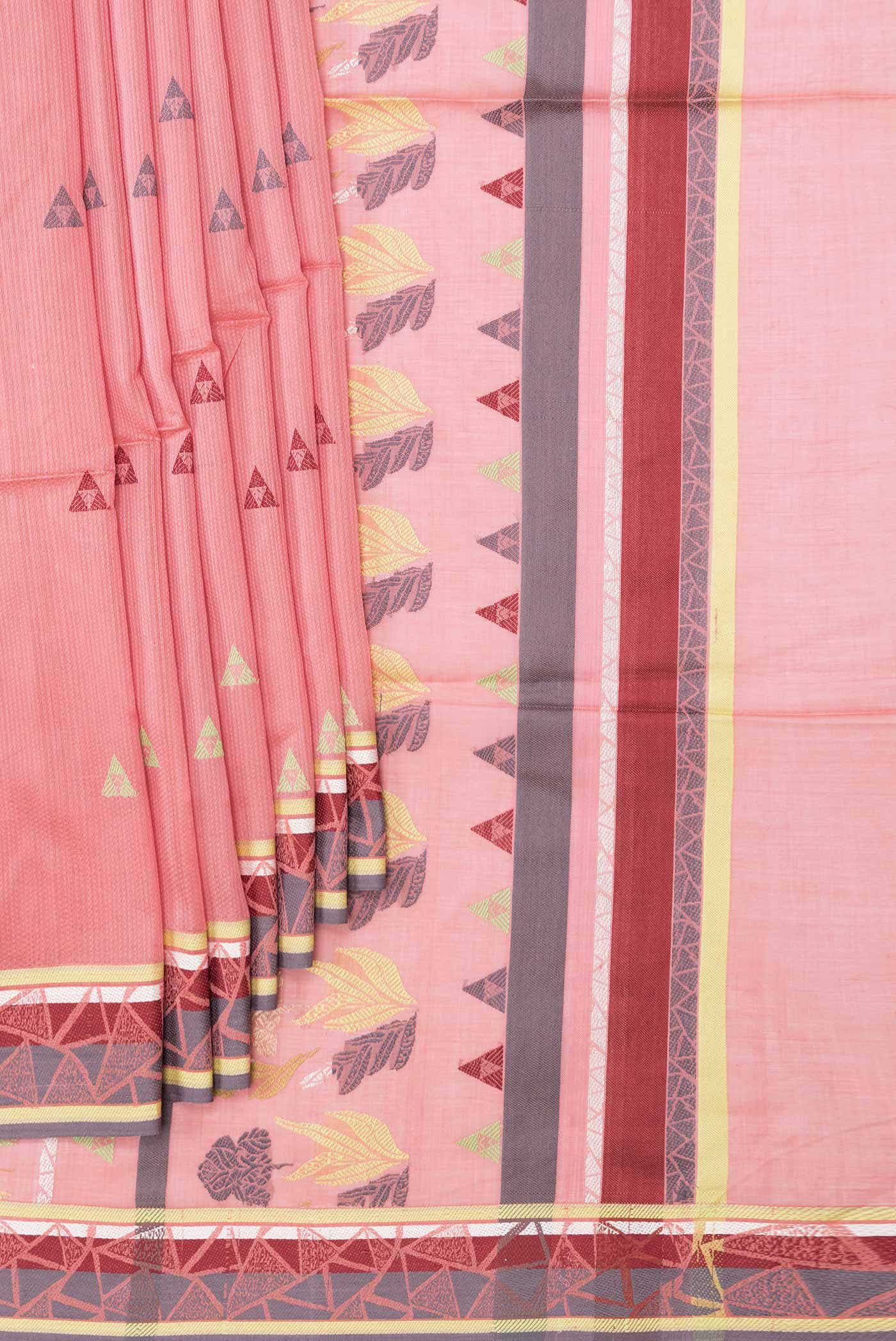 Pink Dual Tone Chanderi Silk Saree