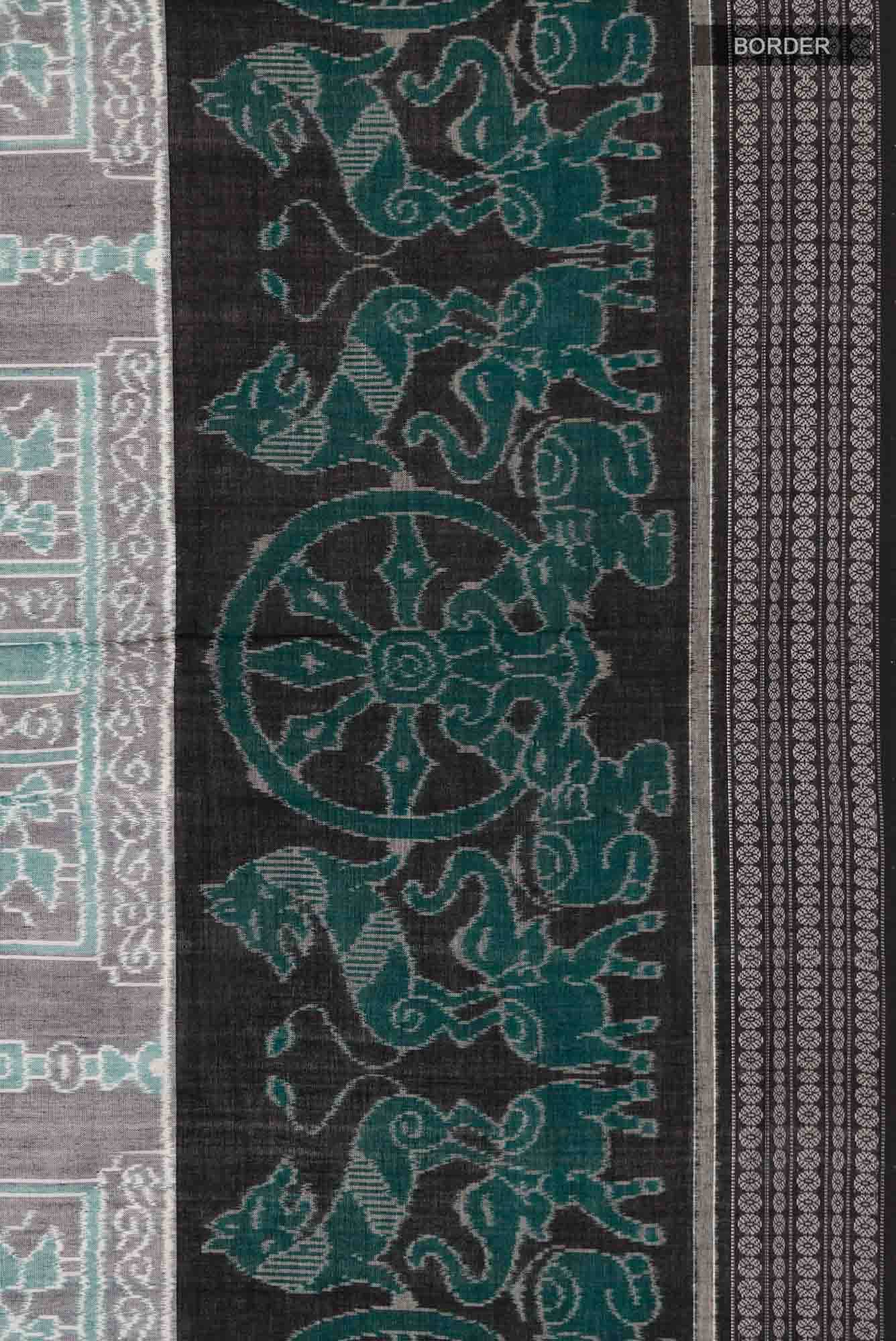 Grey Orissa Cotton Saree