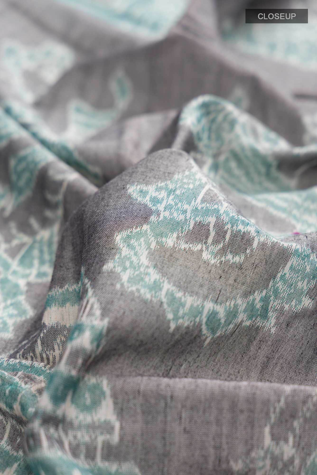 Grey Orissa Cotton Saree