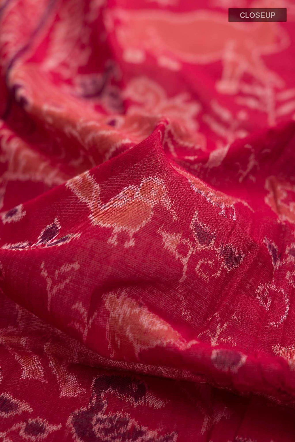 Maroon Orissa Cotton Saree