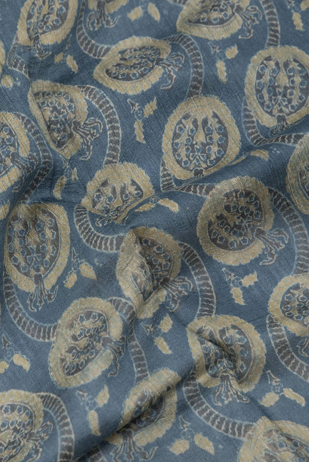 Blue Dual Tone Tussar Silk Saree