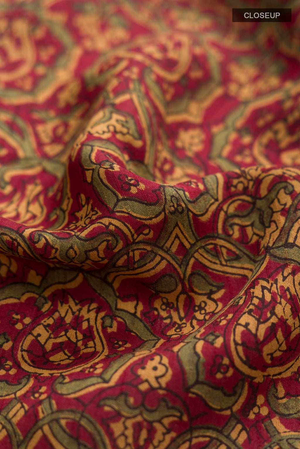 Maroon Tussar Silk Saree