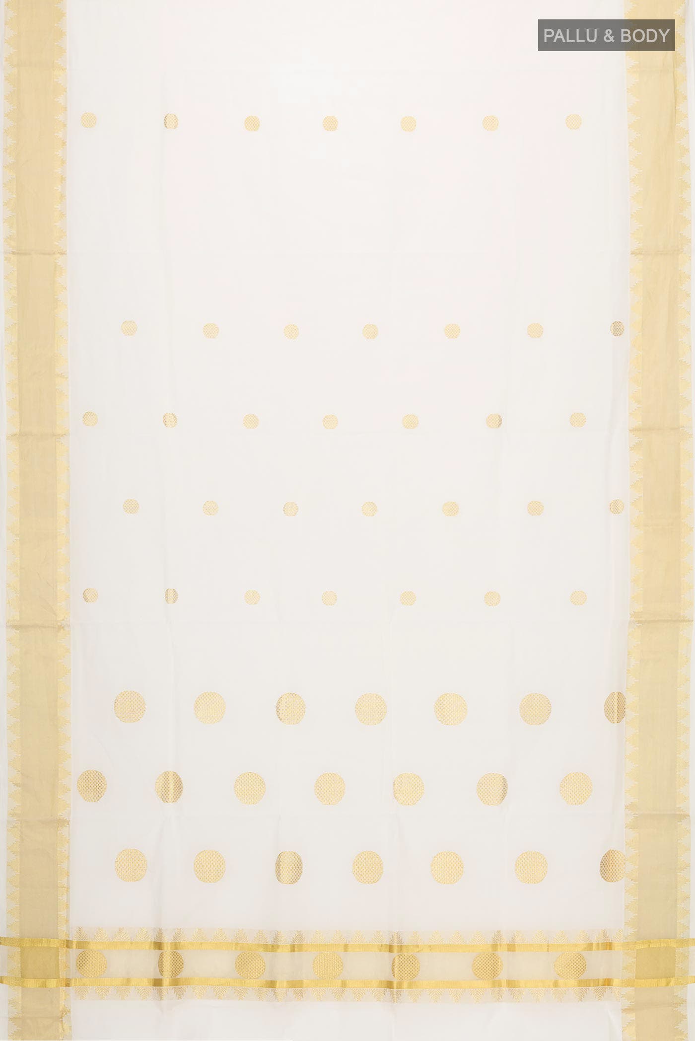 Off White Kerala Cotton Saree