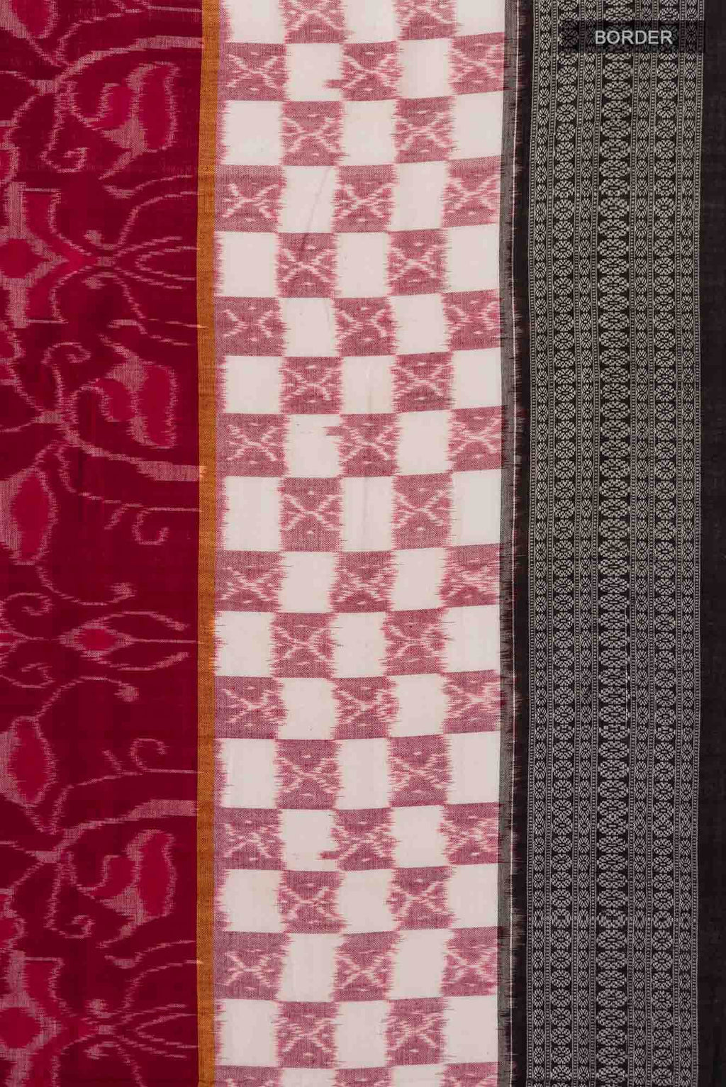 Maroon Orissa Cotton Saree