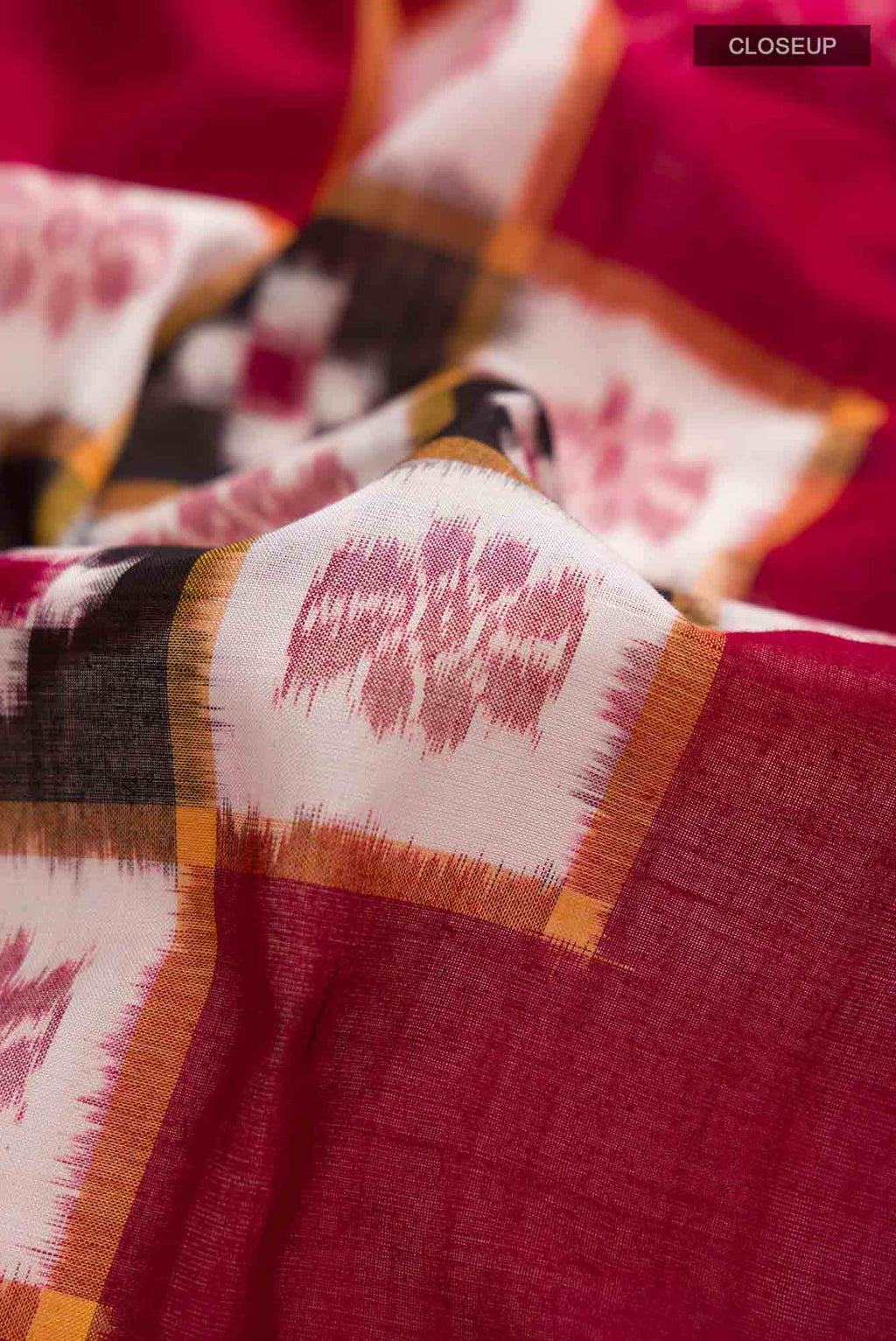 Maroon Orissa Cotton Saree