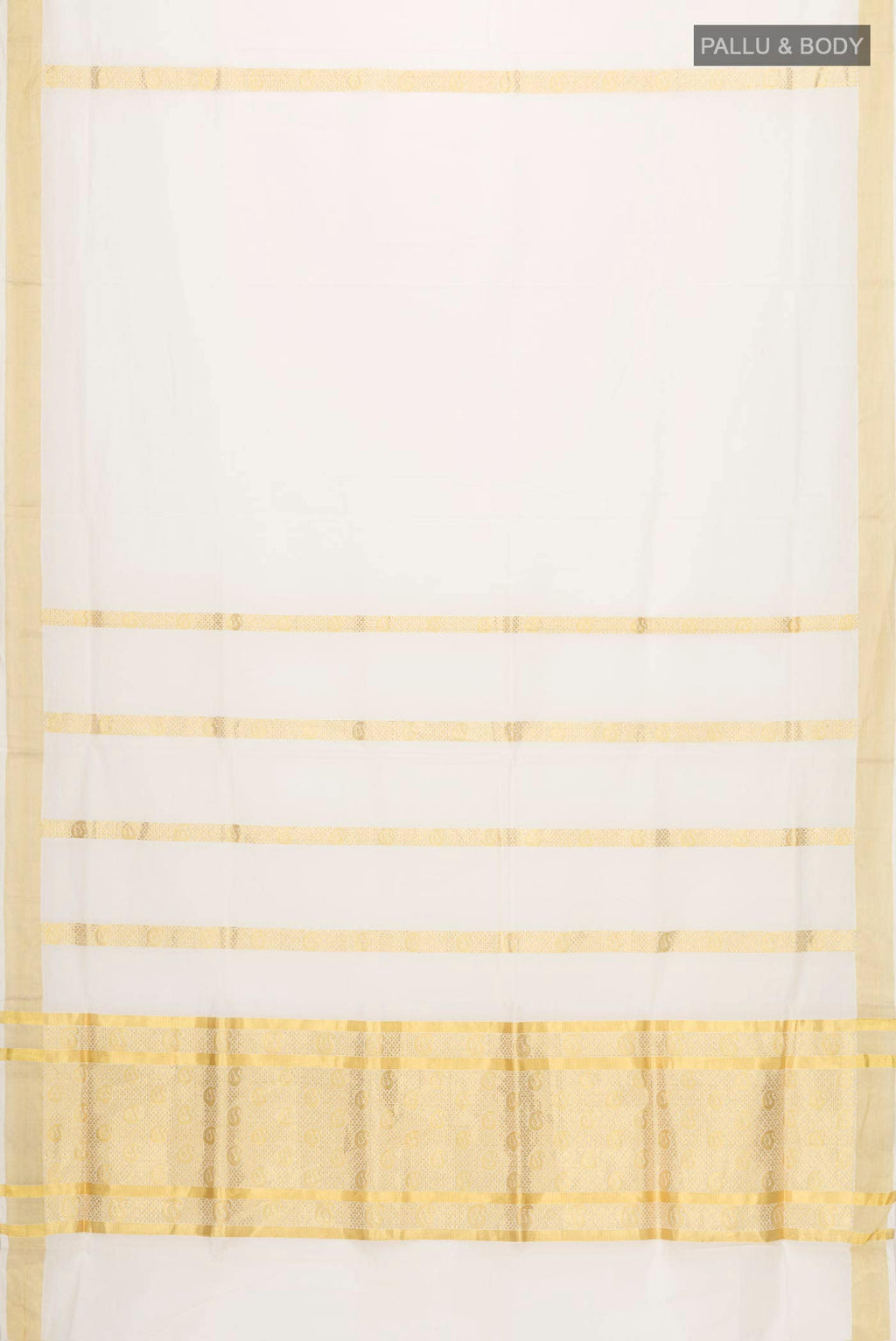 Off White Kerala Cotton Saree