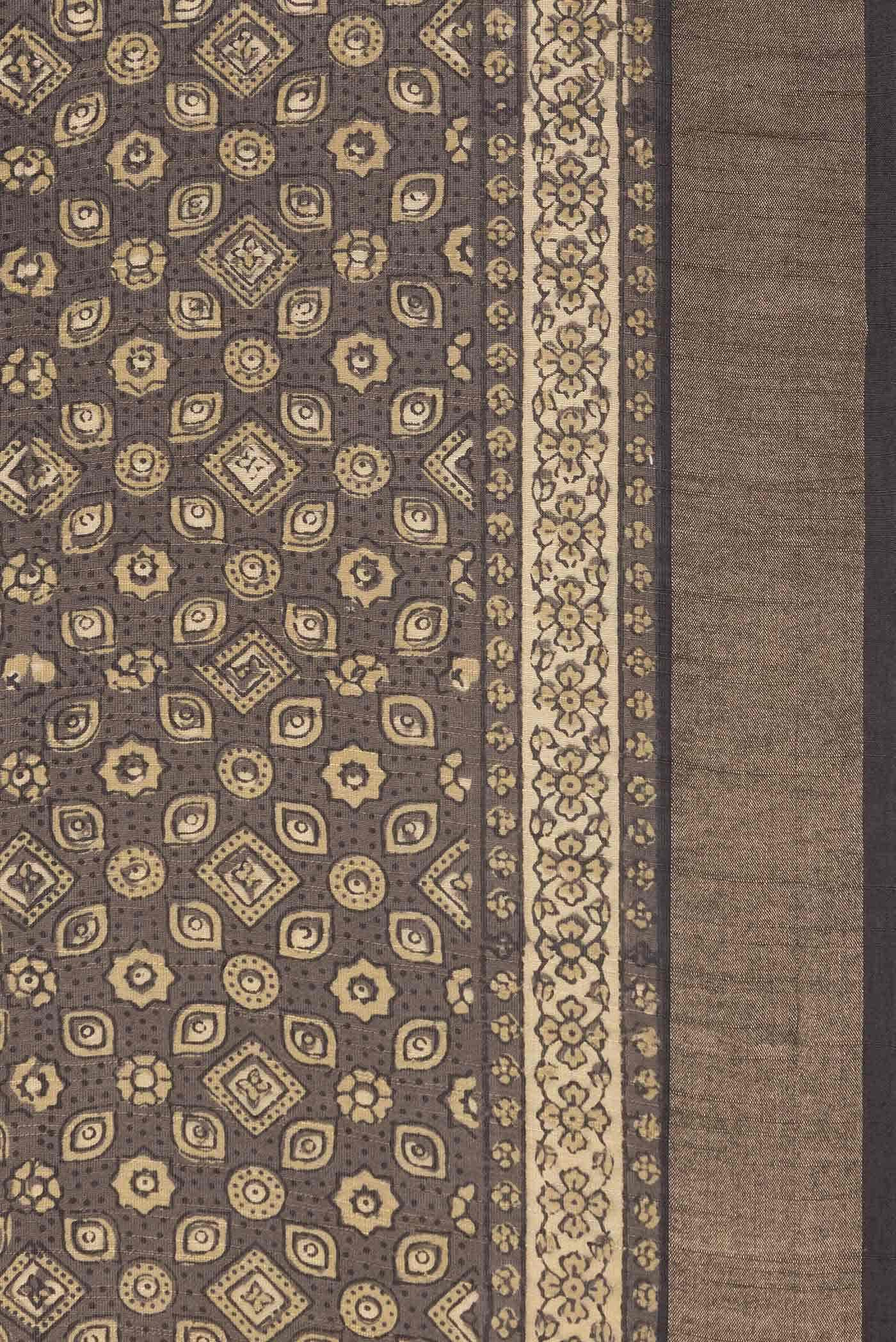 Brown Dual Tone Tussar Silk Saree
