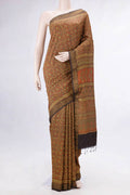Brick Orange Dual Tone Tussar Silk Saree