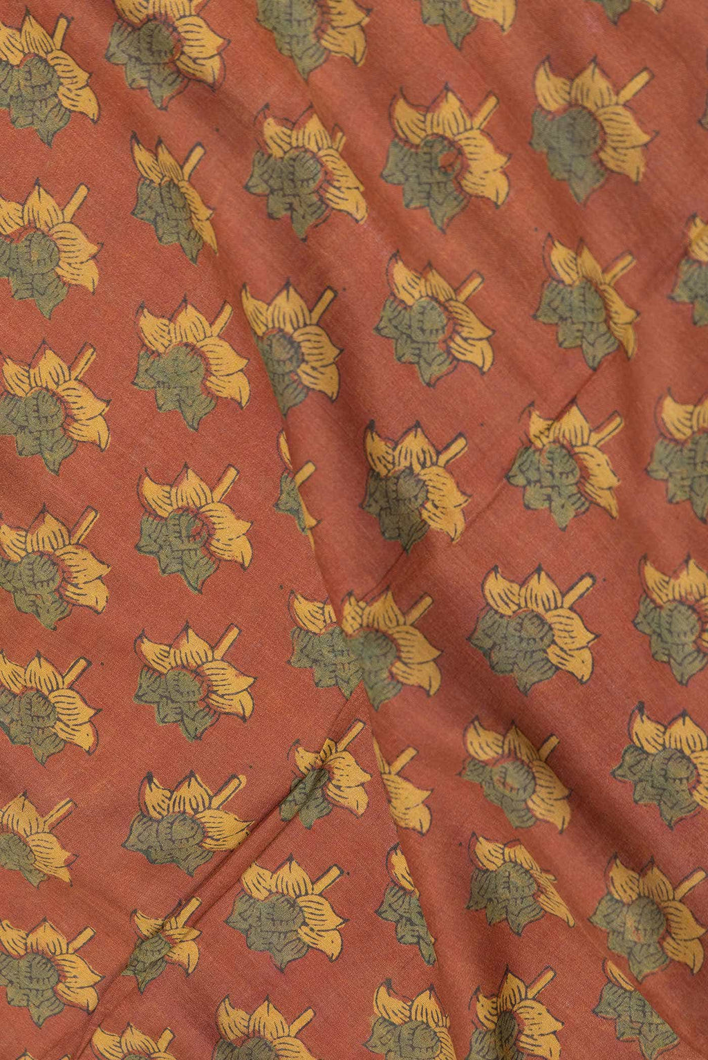 Brick Orange Dual Tone Tussar Silk Saree