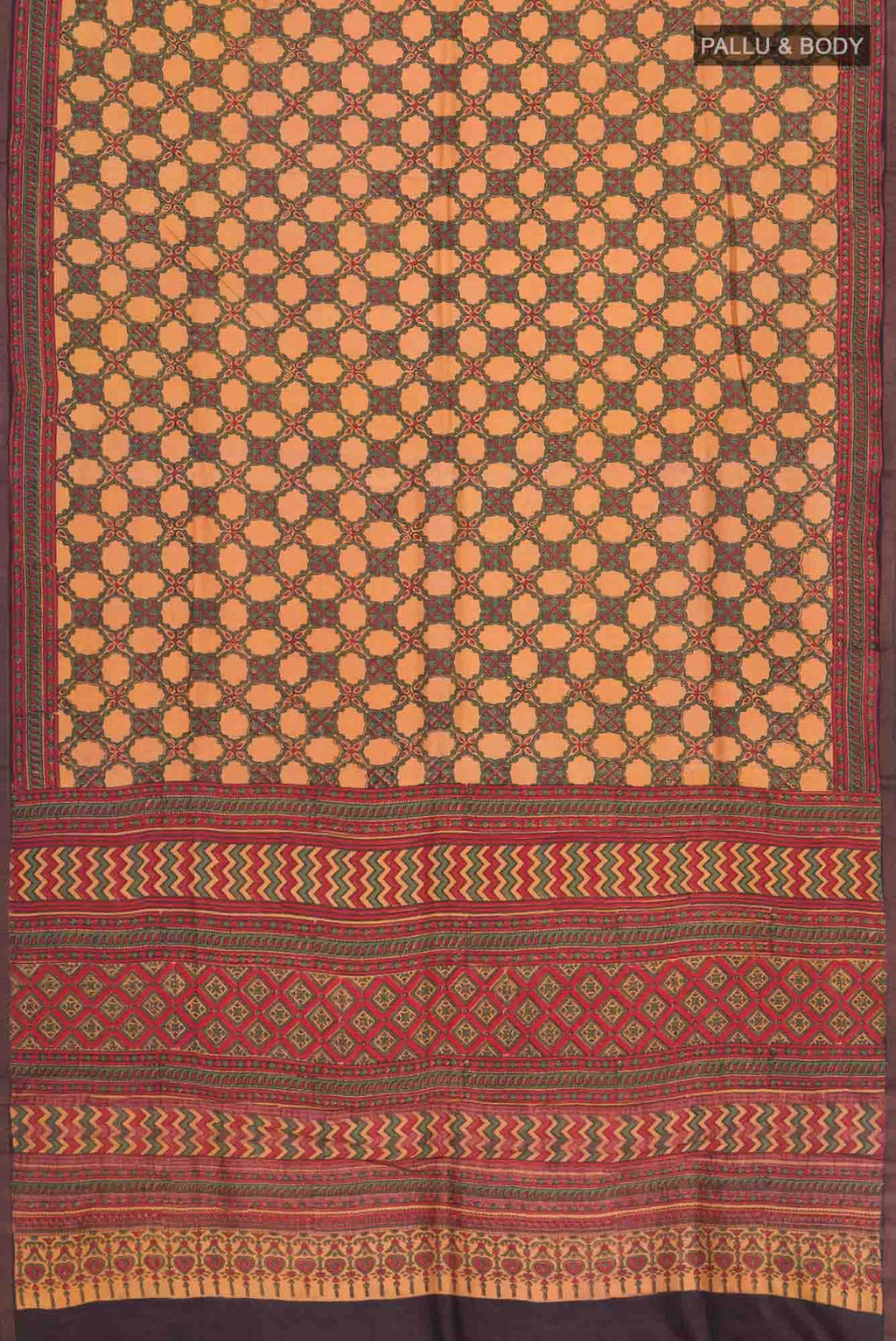 Mustard Tussar Silk Saree