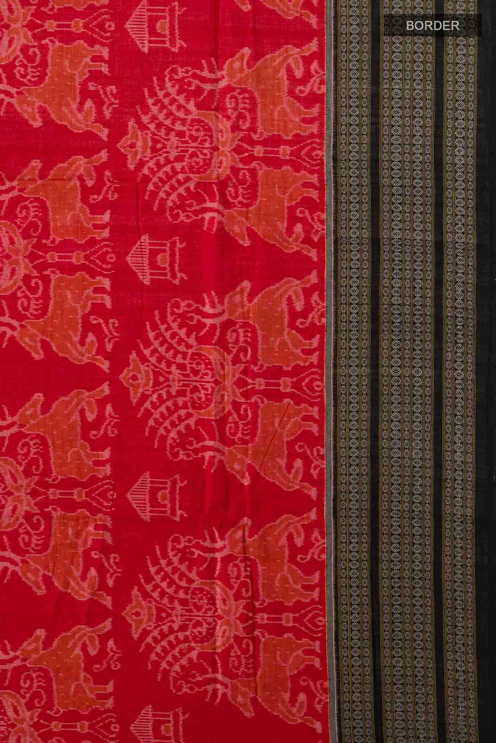 Red Orissa Cotton Saree