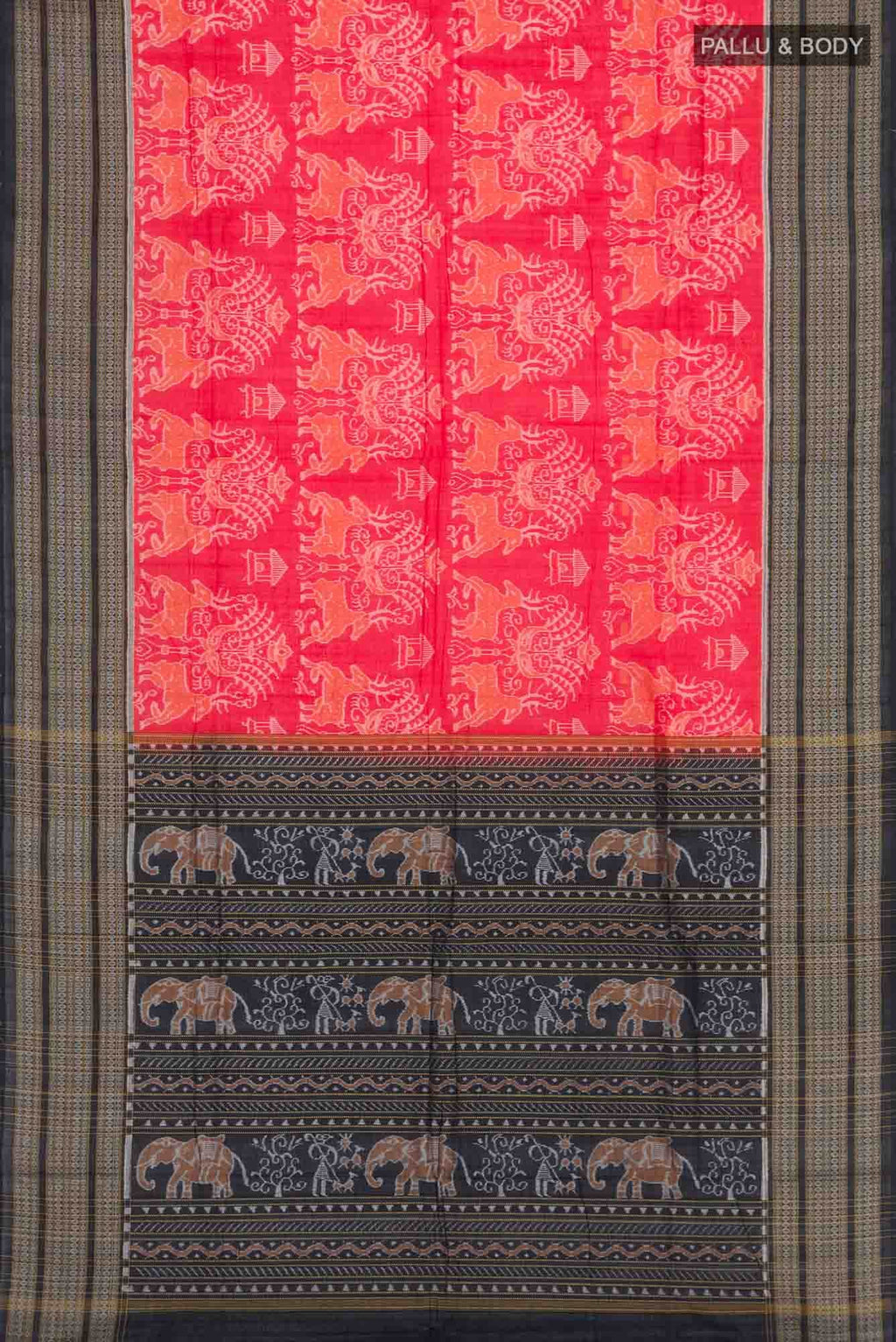 Red Orissa Cotton Saree