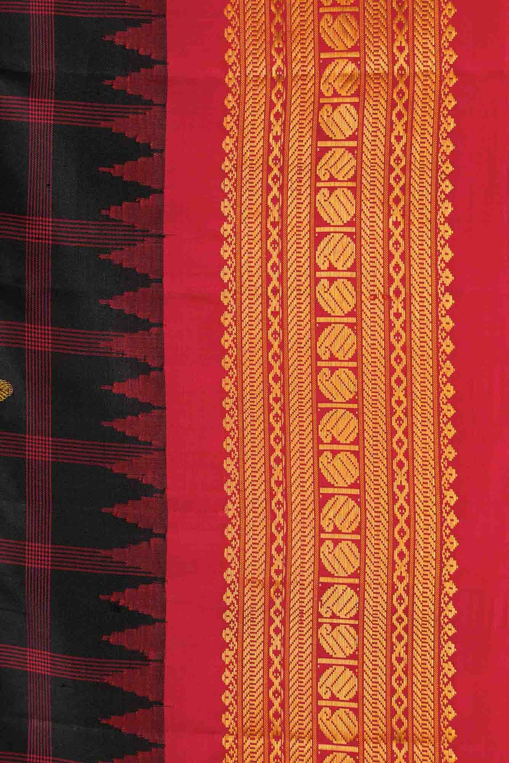 Black Dual Tone Gadwal Silk Saree
