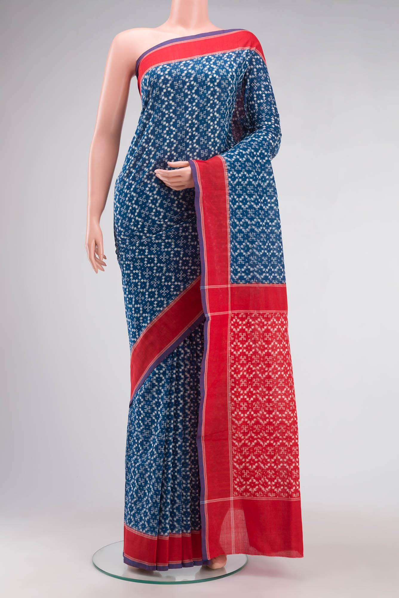 Blue Orissa Cotton Saree