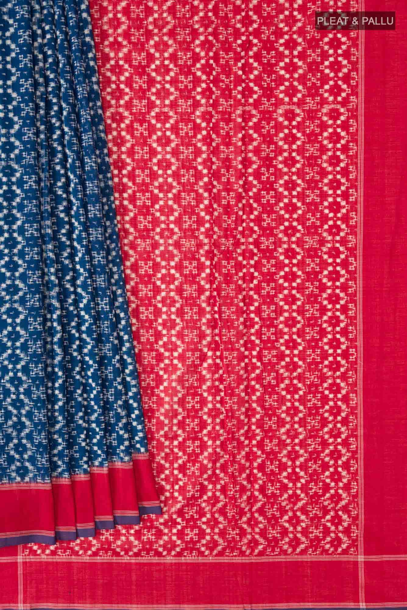 Blue Orissa Cotton Saree