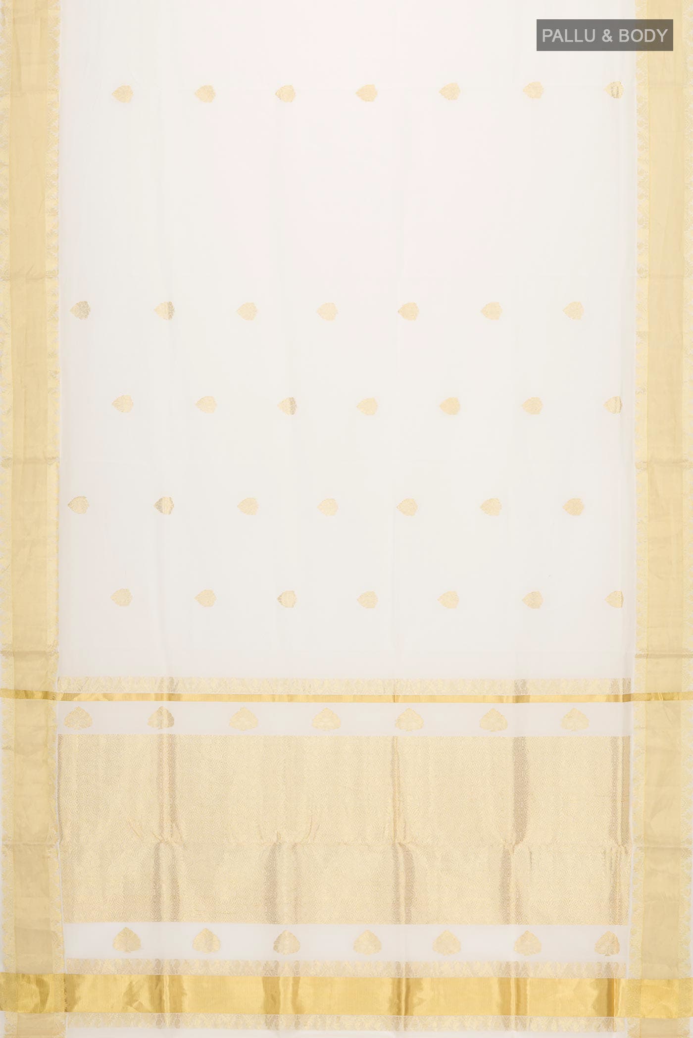 Off White Kerala Cotton Saree