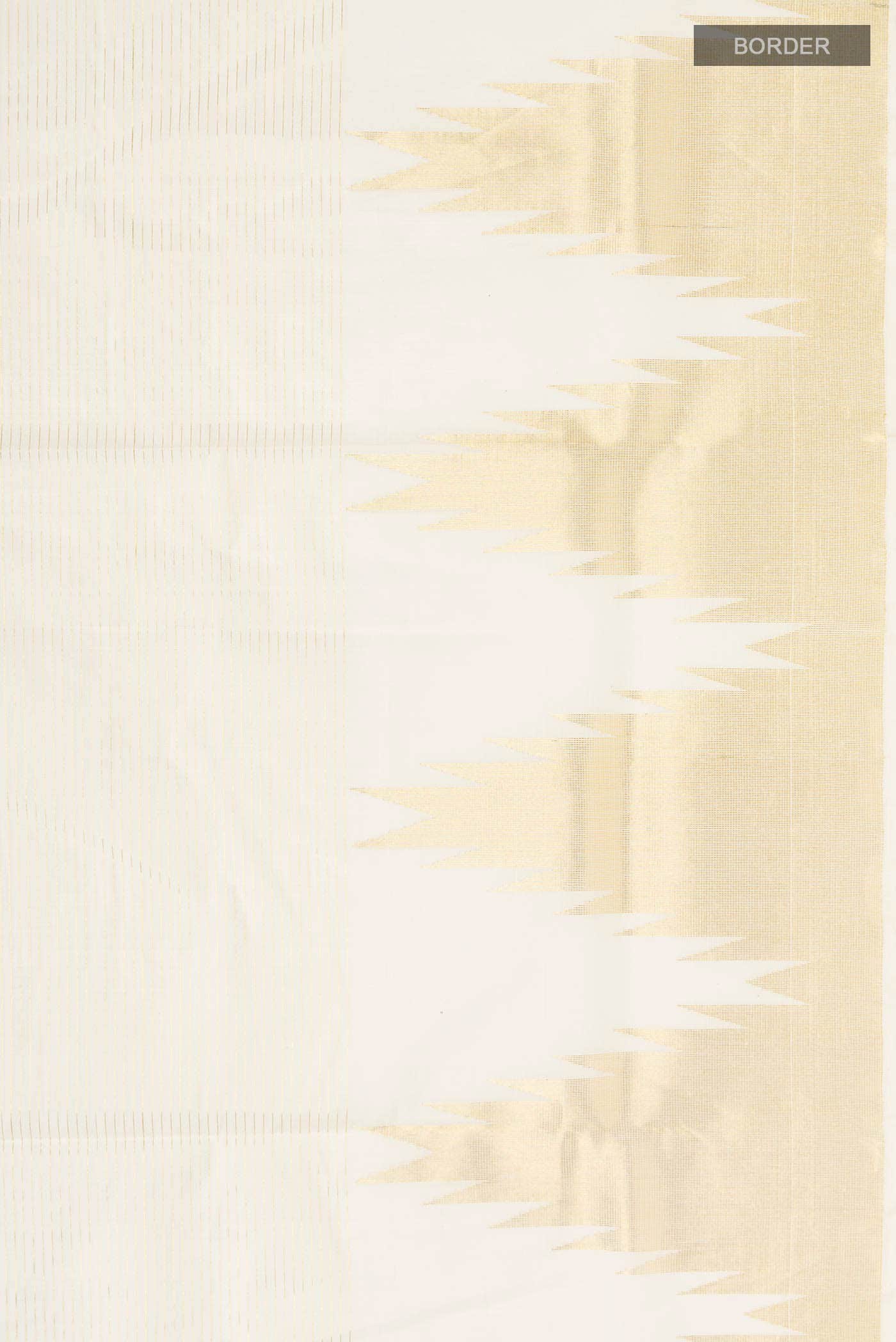 Off White Kerala Cotton Saree