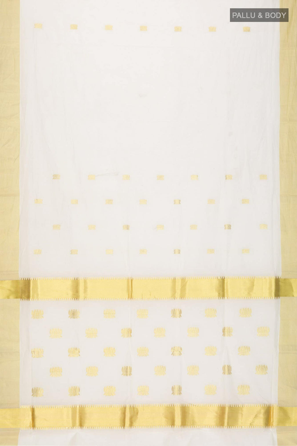 Off White Kerala Cotton Saree