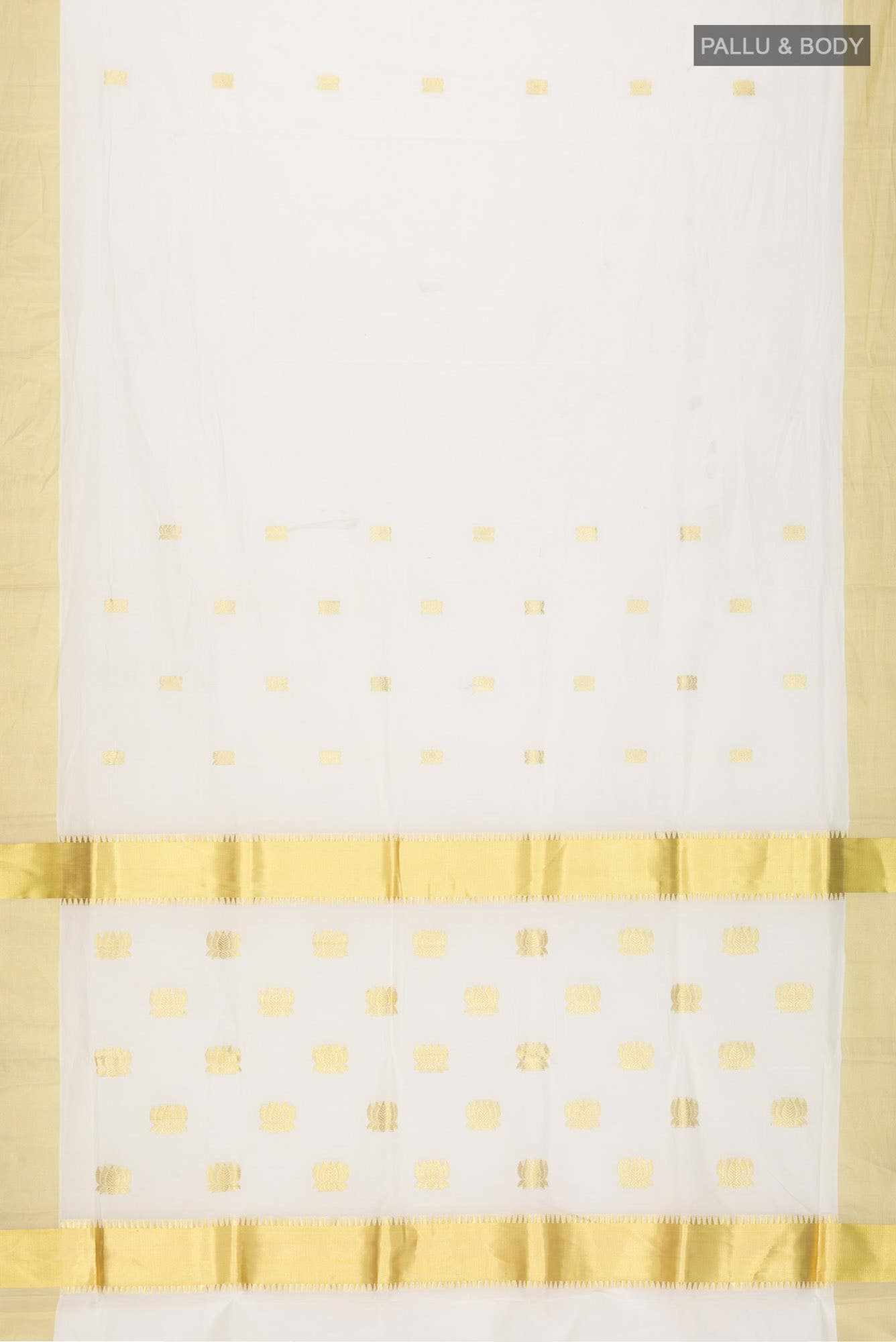 Off White Kerala Cotton Saree