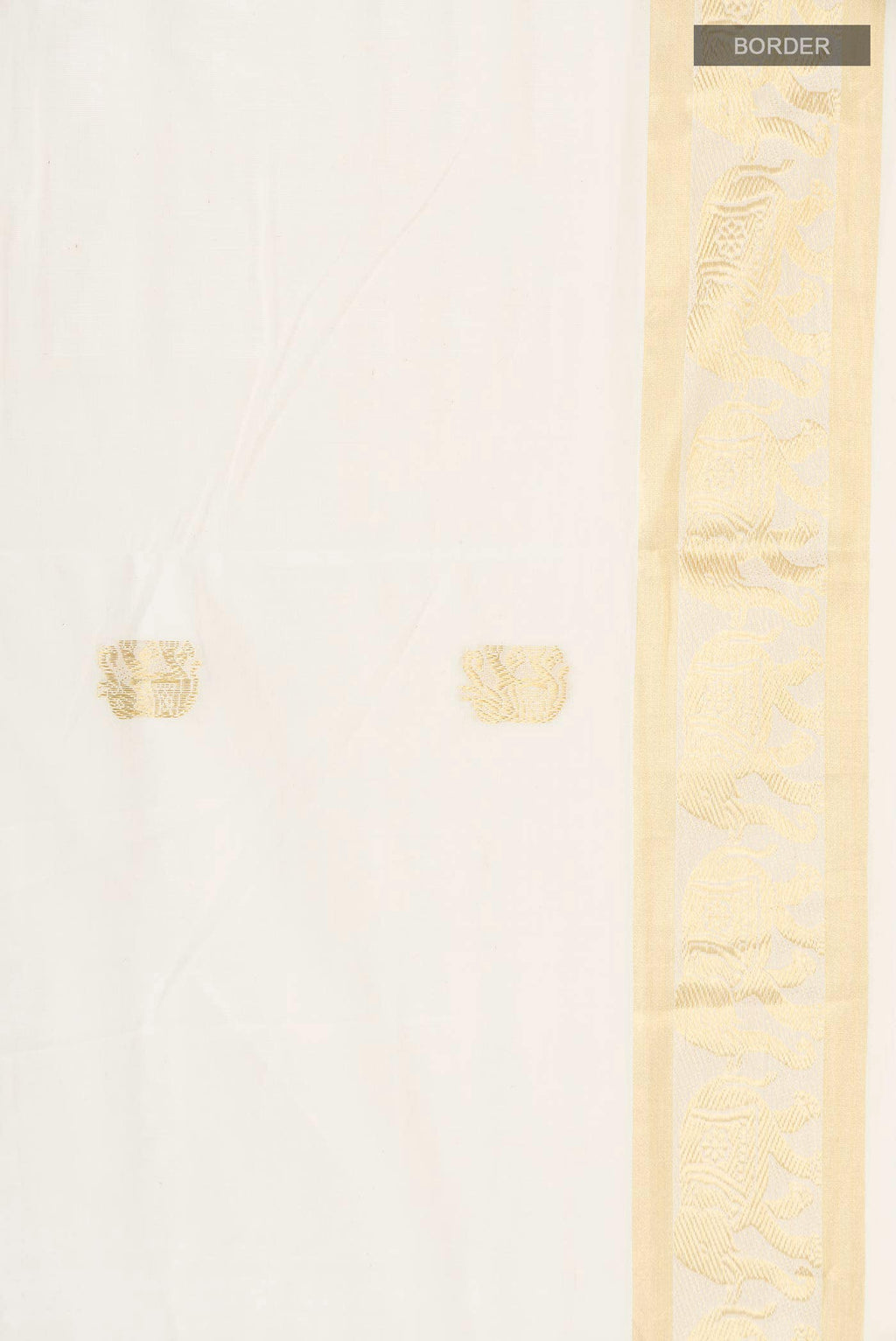 Off White Kerala Cotton Saree