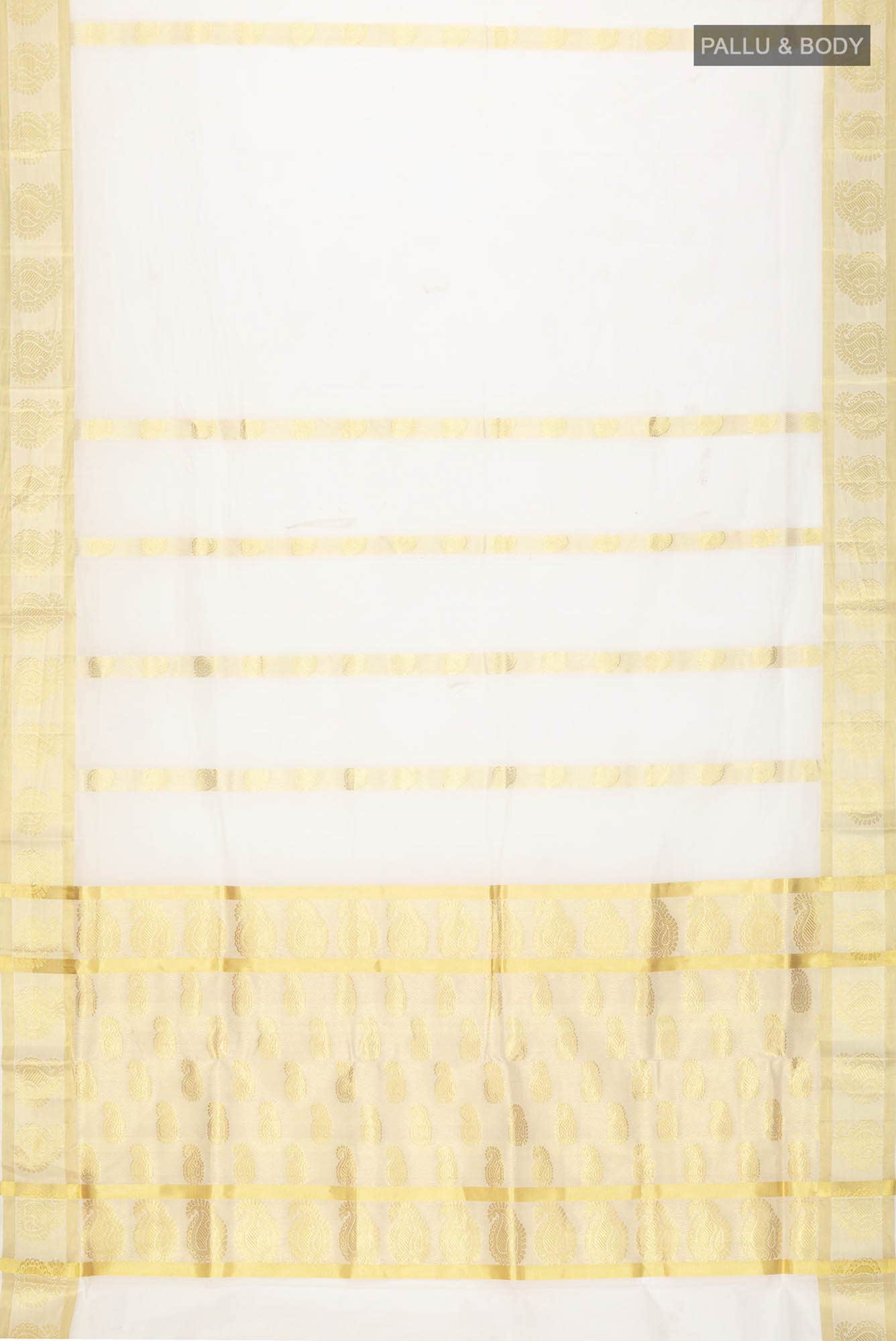 Off White Kerala Cotton Saree