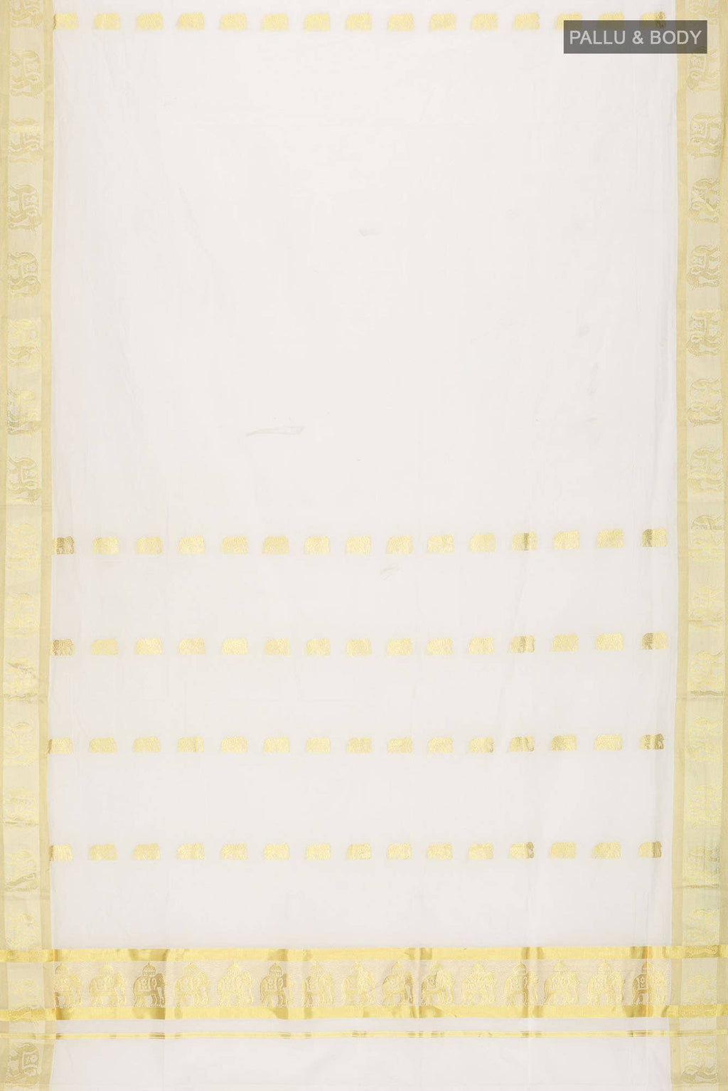 Off White Kerala Cotton Saree