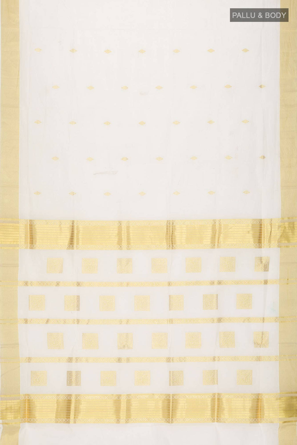 Off White Kerala Cotton Saree