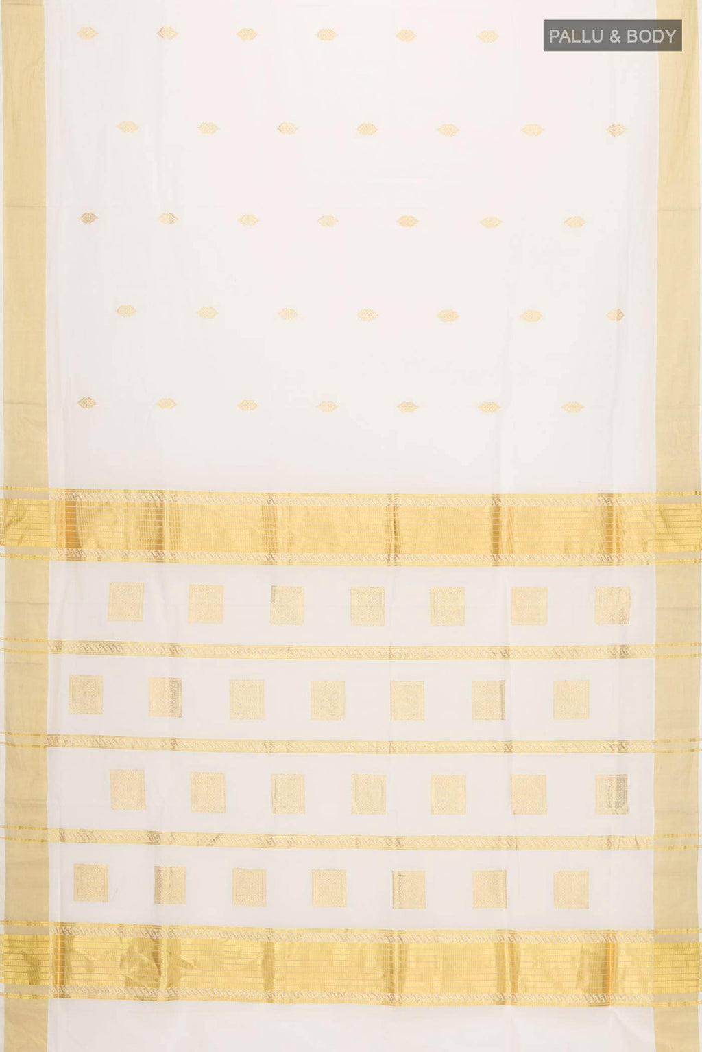 Off White Kerala Cotton Saree