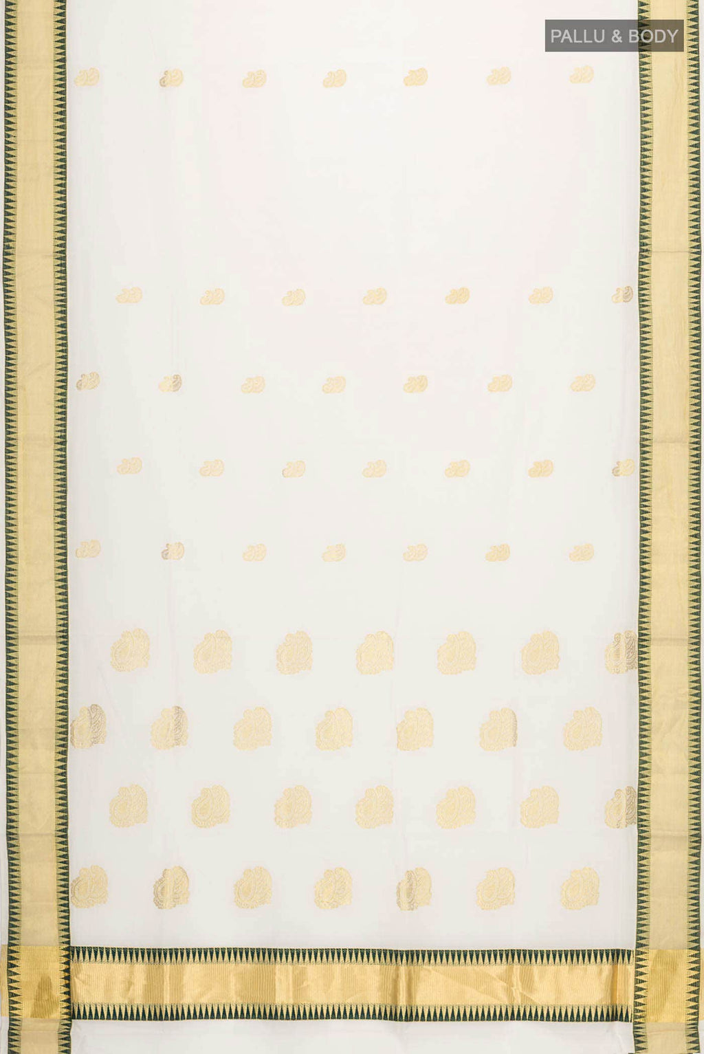 Off White Kerala Cotton Saree