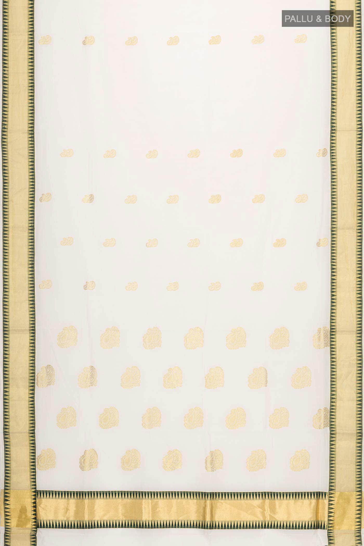 Off White Kerala Cotton Saree
