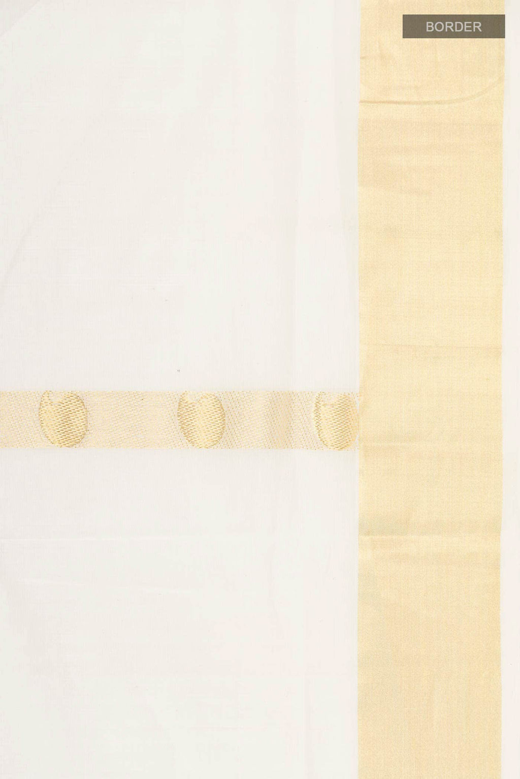Off White Kerala Cotton Saree