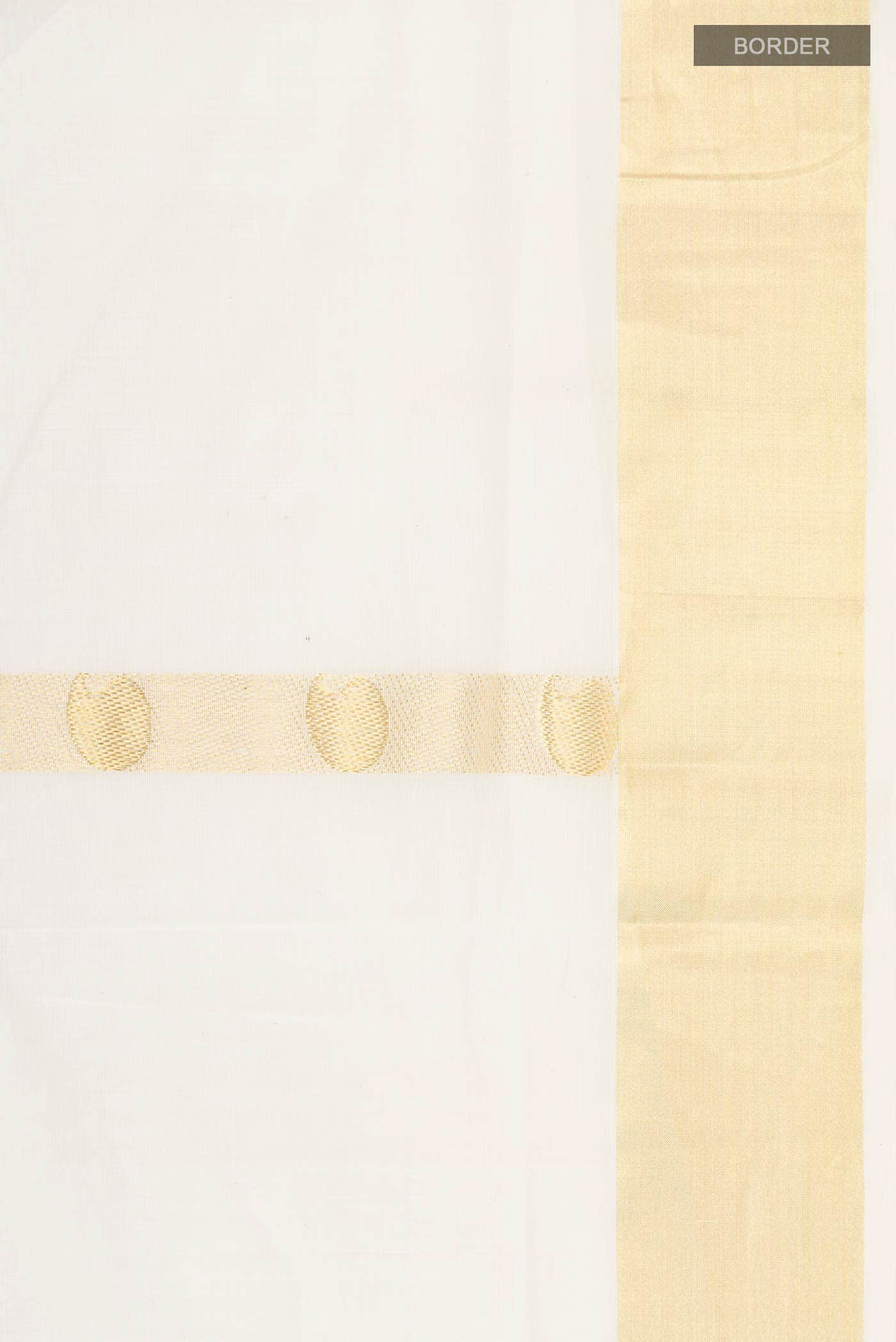 Off White Kerala Cotton Saree