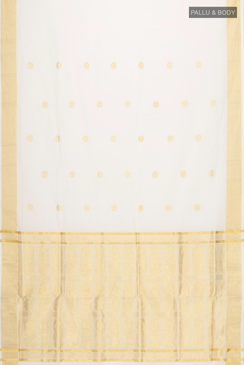 Off White Kerala Cotton Saree