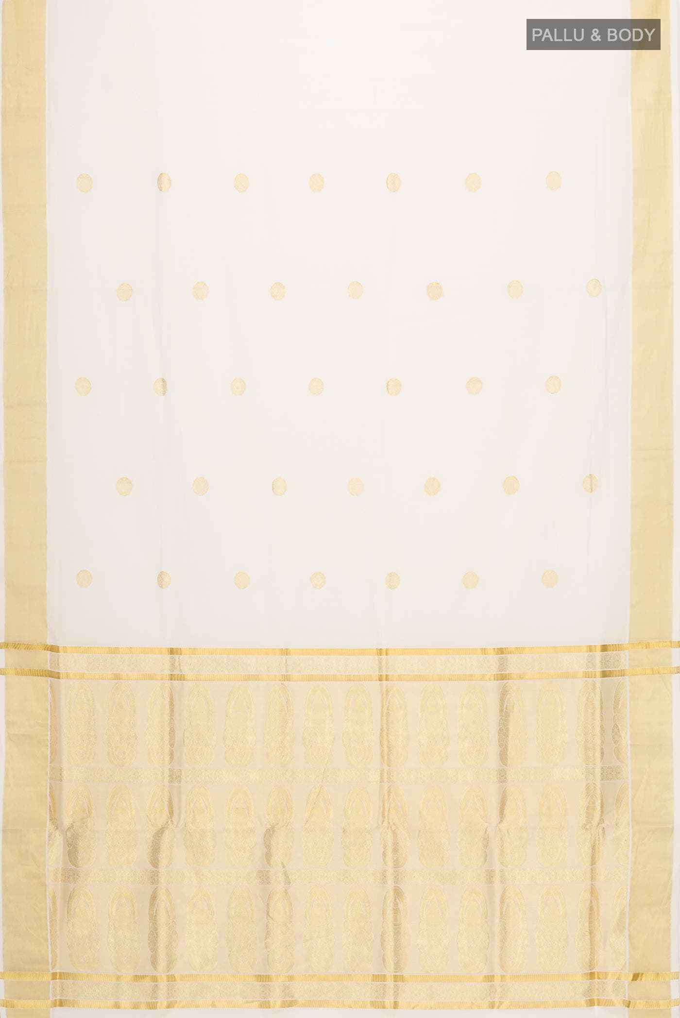Off White Kerala Cotton Saree