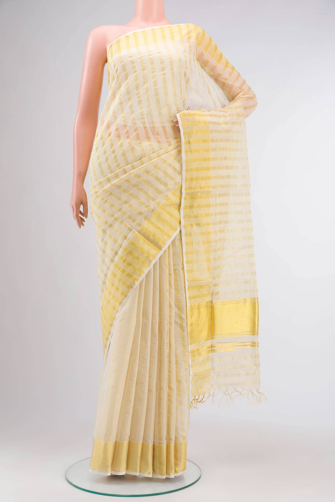 Gold Kerala Cotton Saree