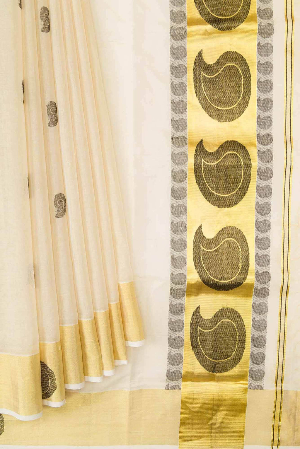 Sandal Dual Tone Kerala Cotton Saree