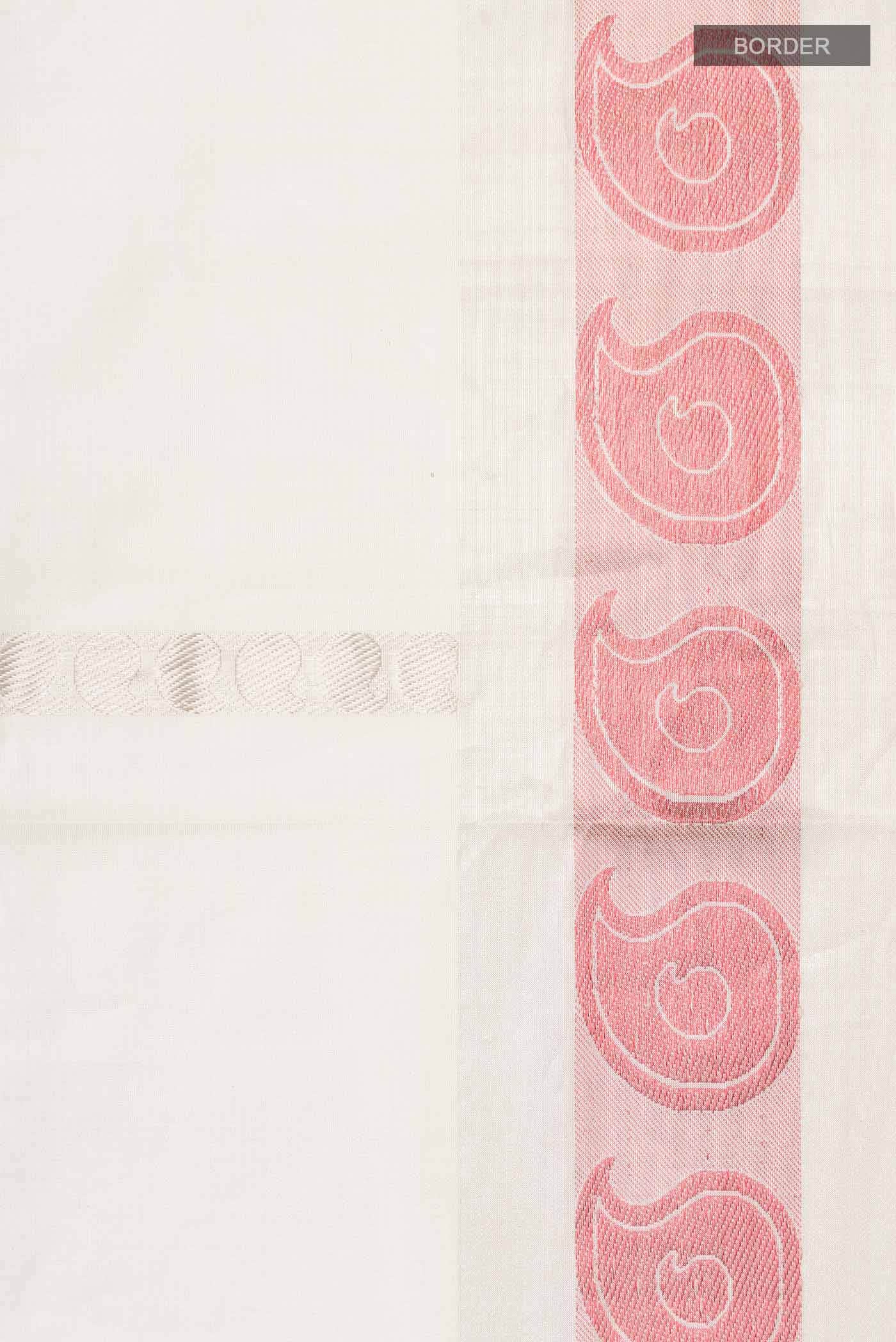 Off White Kerala Cotton Saree