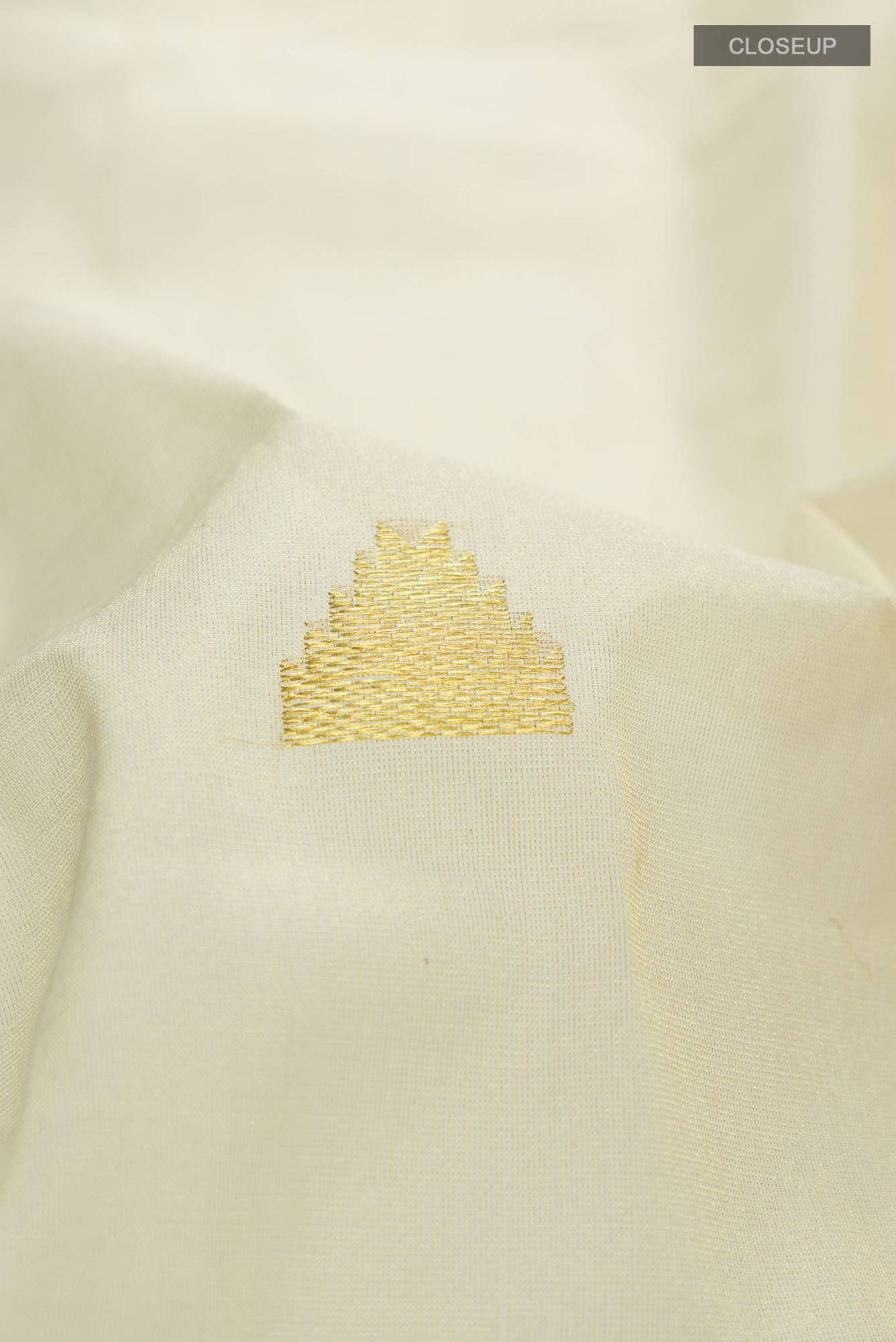 Cream with Gold Dual Tone Kerala Cotton Saree
