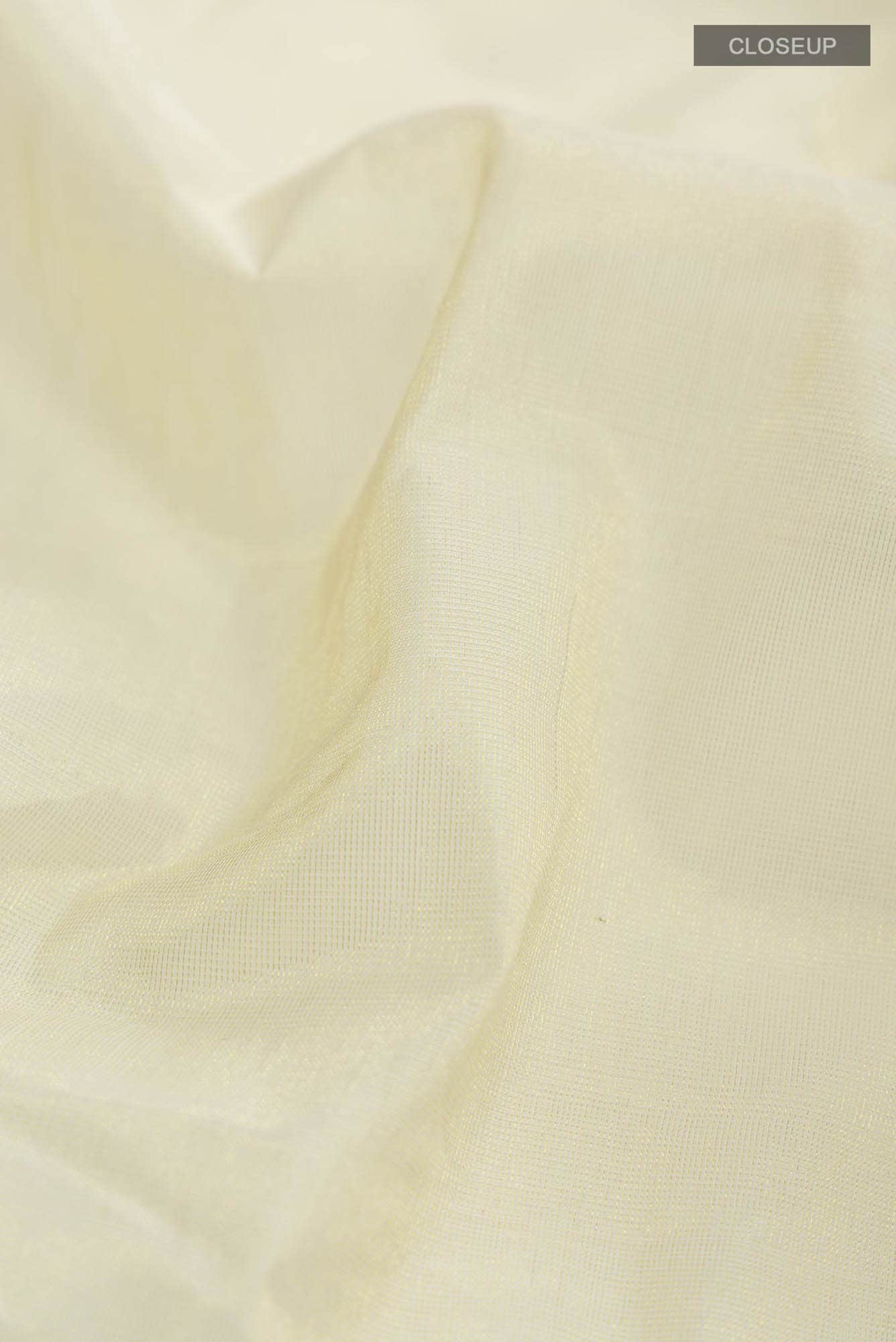Cream with Gold Dual Tone Kerala Cotton Saree