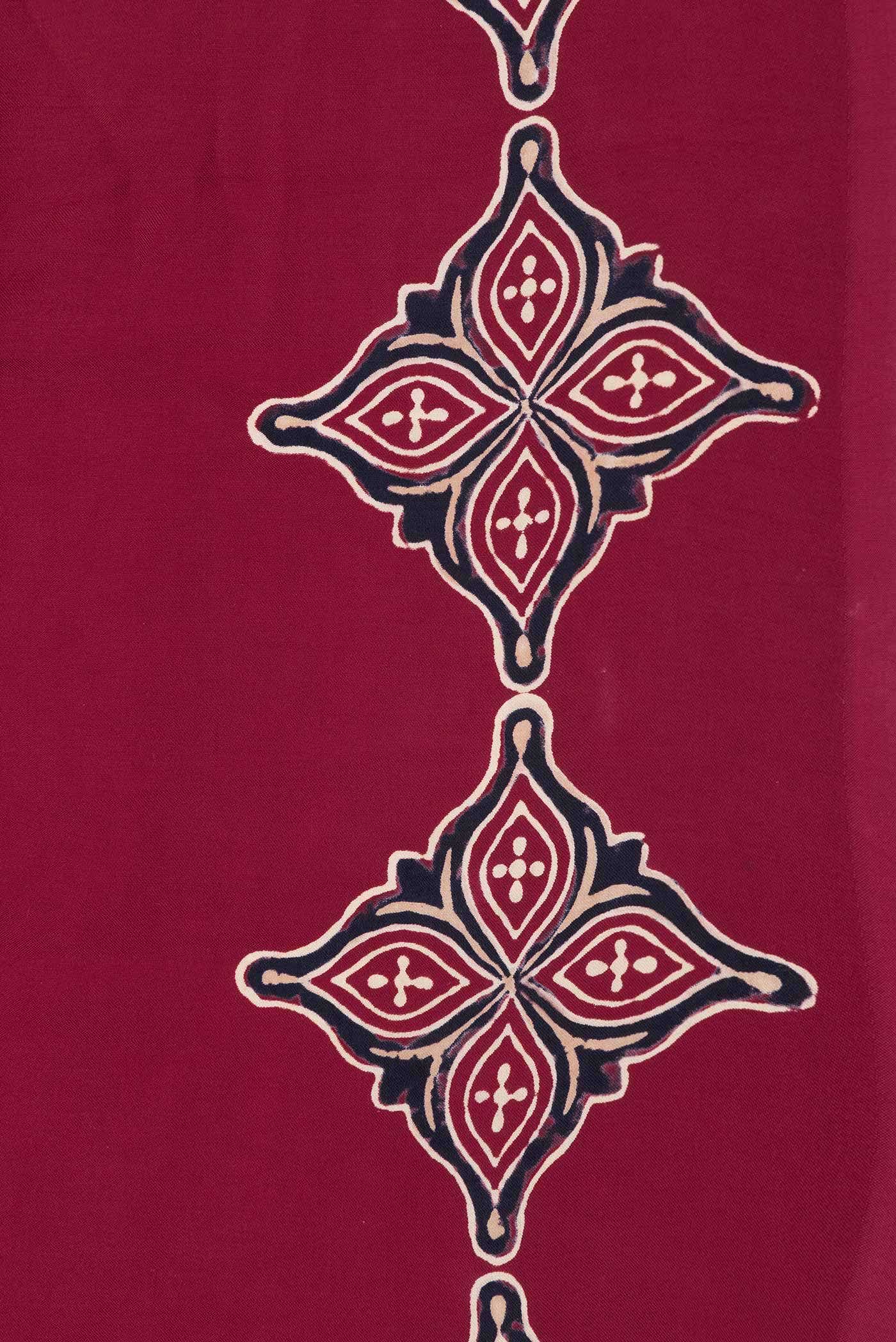 Maroon Dual Tone Satin Crepe Saree