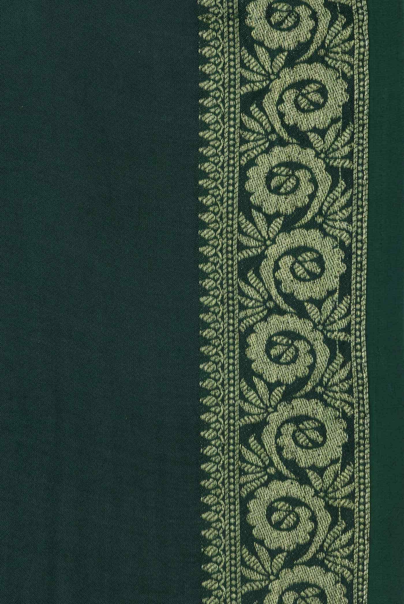 Green Dual Tone Satin Silk Saree