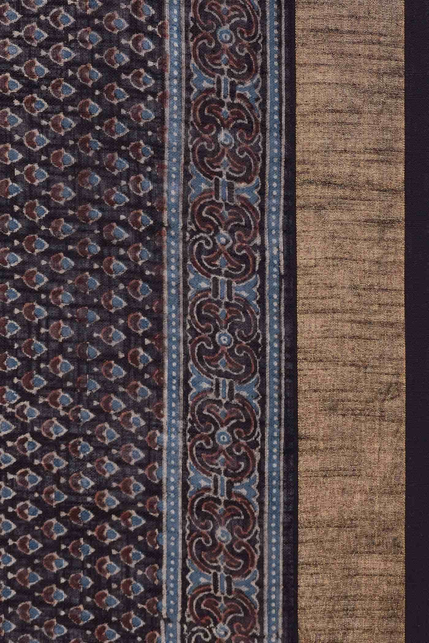 Coffee Brown Dual Tone Tussar Silk Saree